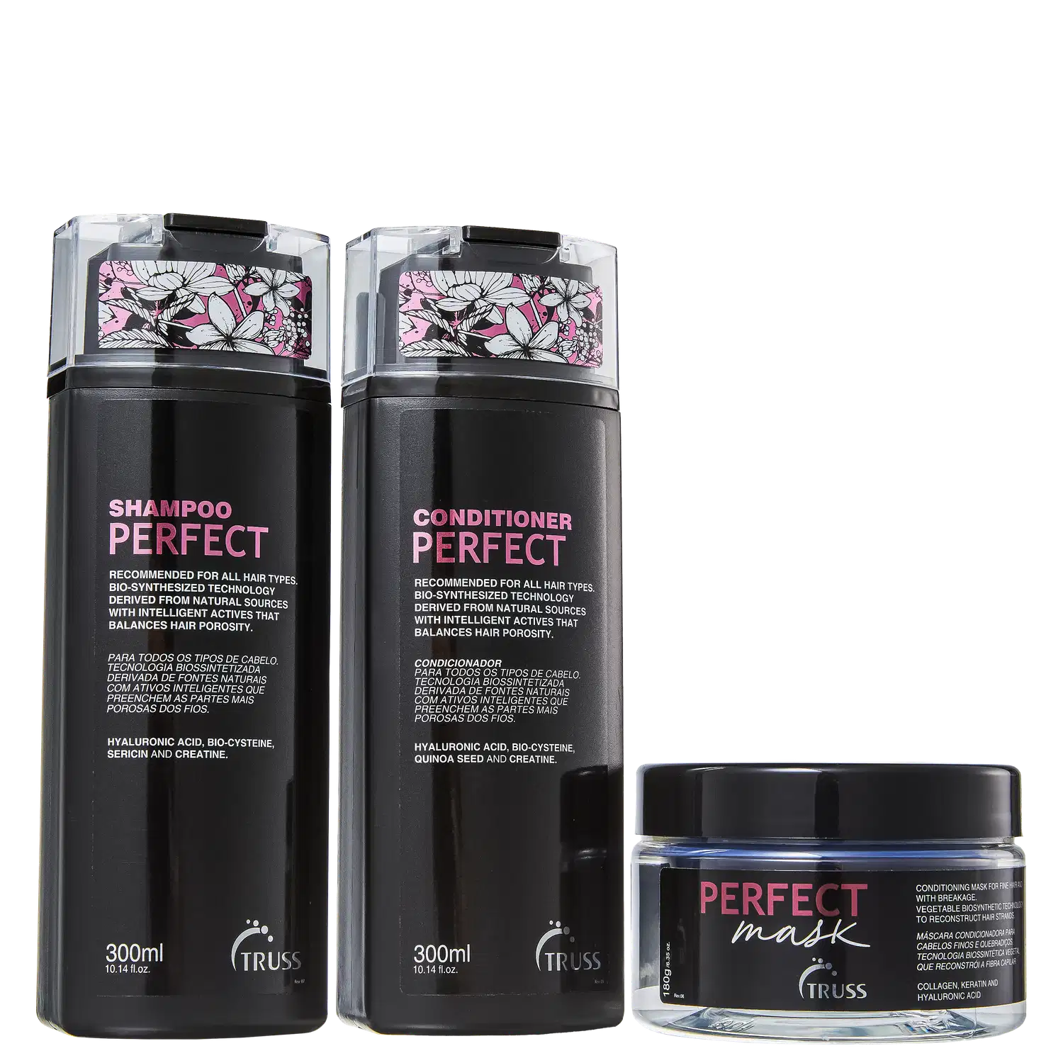 Combo Perfect: Shampoo 300ml + Condicionador 300ml + Perfect Mask 180g
