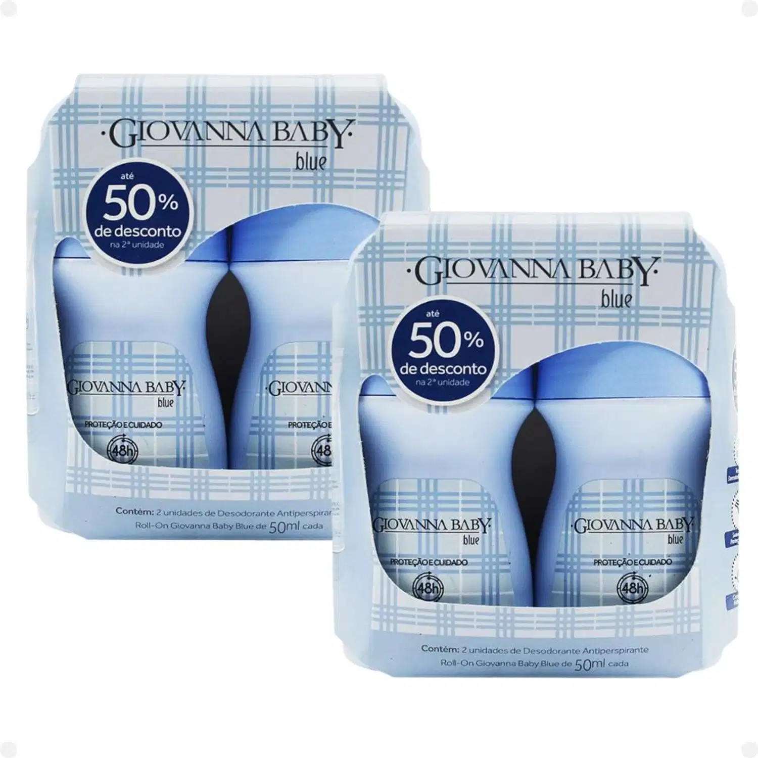 Kit Giovanna Baby: 4 Desodorante Roll-On Blue