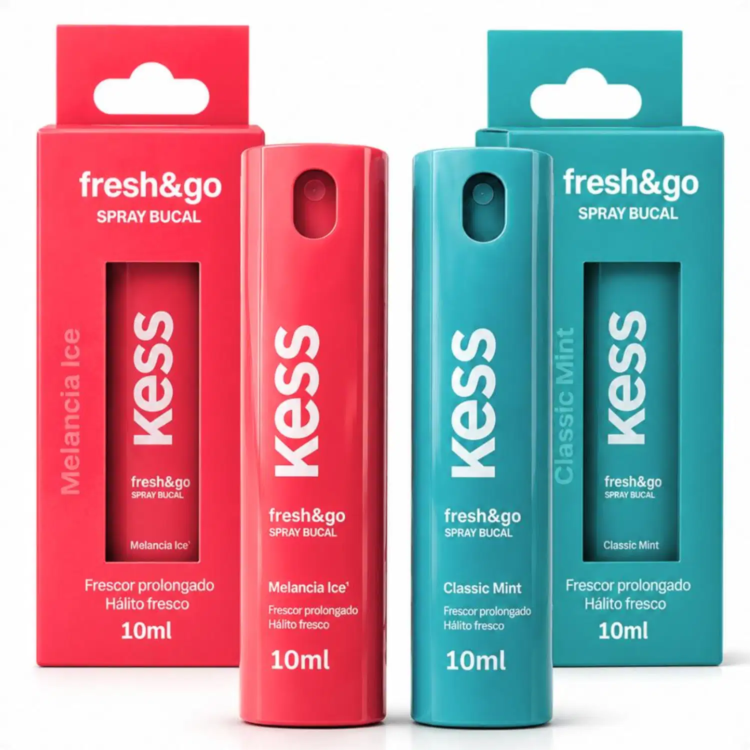 Kit Kess Fresh & Go Spray Bucal: Melância Ice e Classic Mint