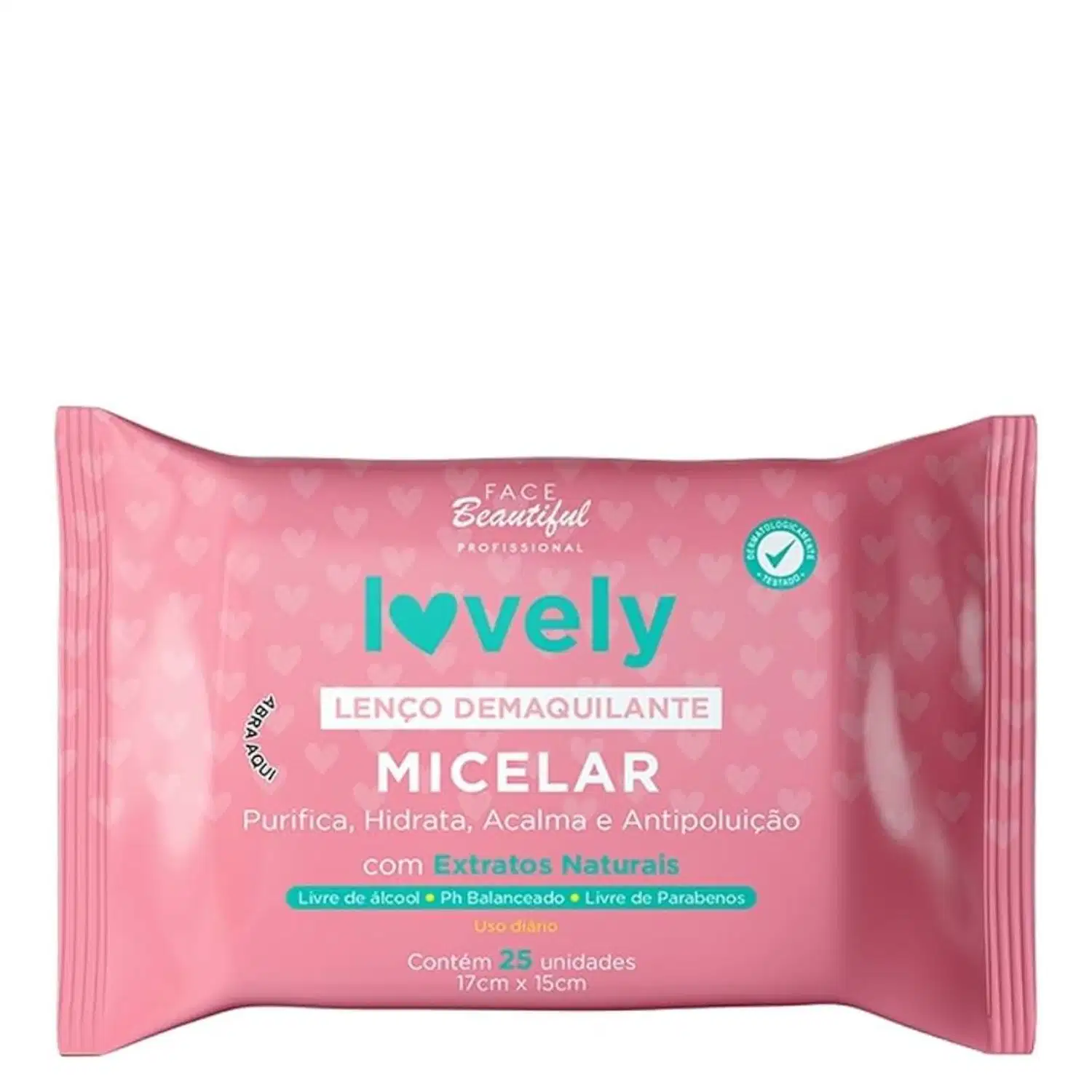 Lenço Demaquilante Lovely Micelar - Face Beautiful | Limpeza Facial Prática e Hidratação intensa