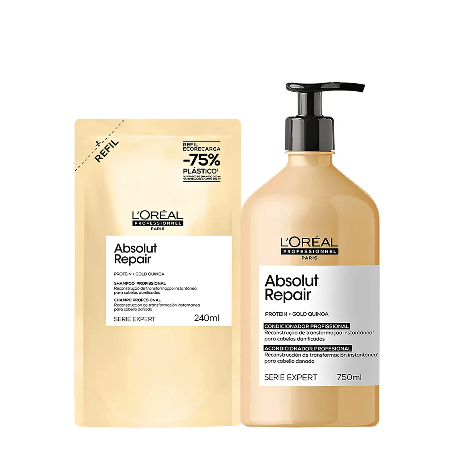 Kit L'Oréal Professionnel Absolut Repair Gold Duo Refil (2 produtos)