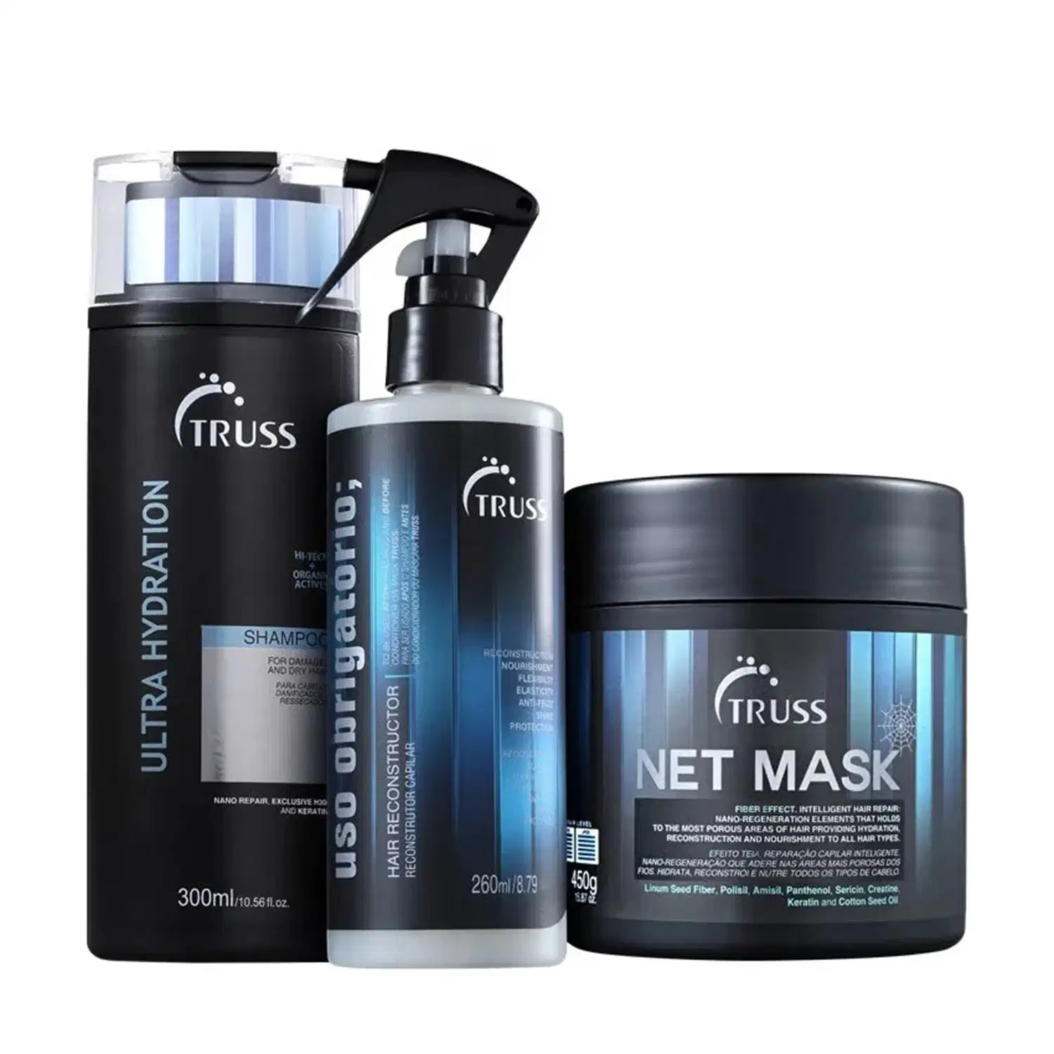 Kit TRUSS Ultra Hydration Obrigatório Net Mask Trio (3 Produtos)