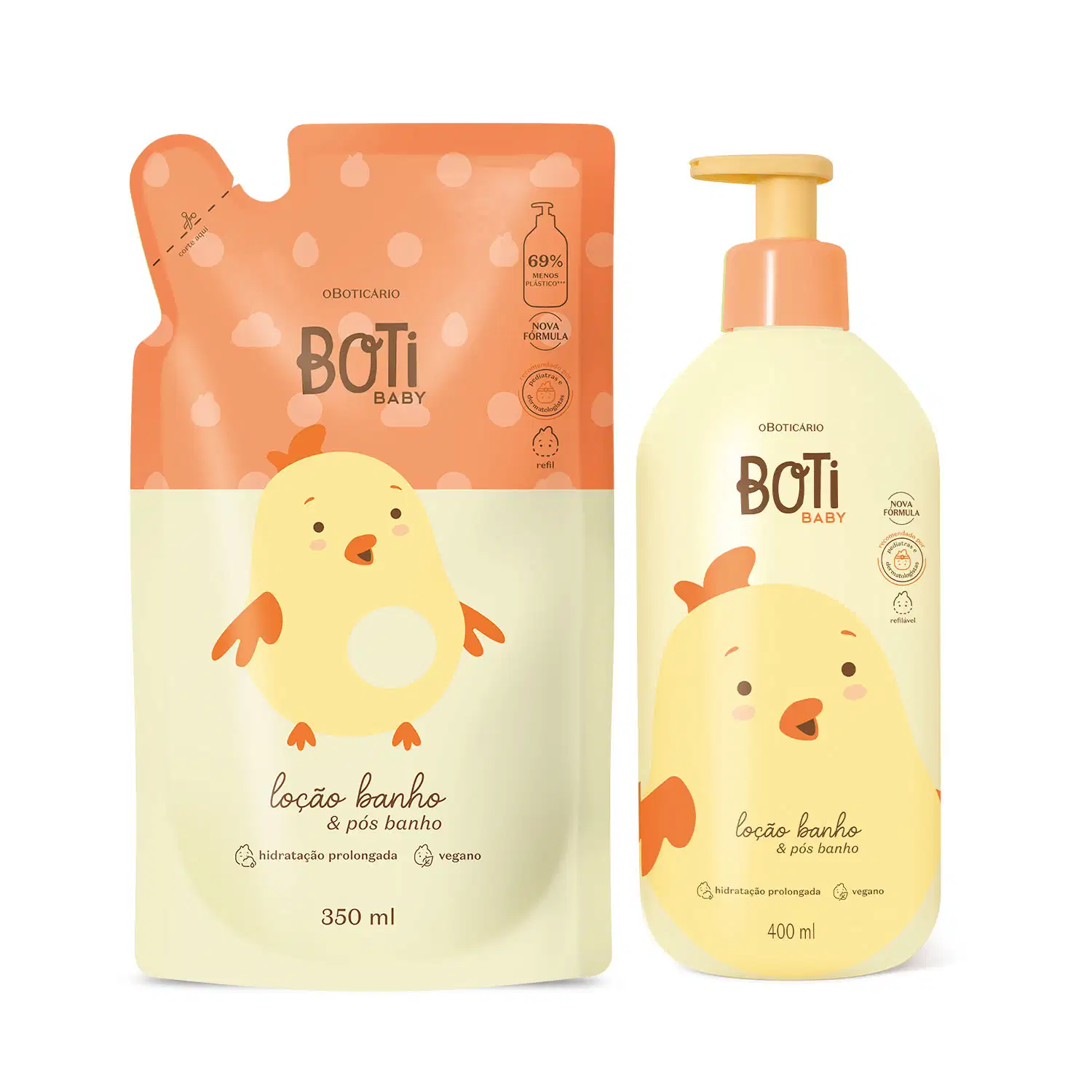 Combo Boti Baby: Loção Banho 400ml + Refil 350ml