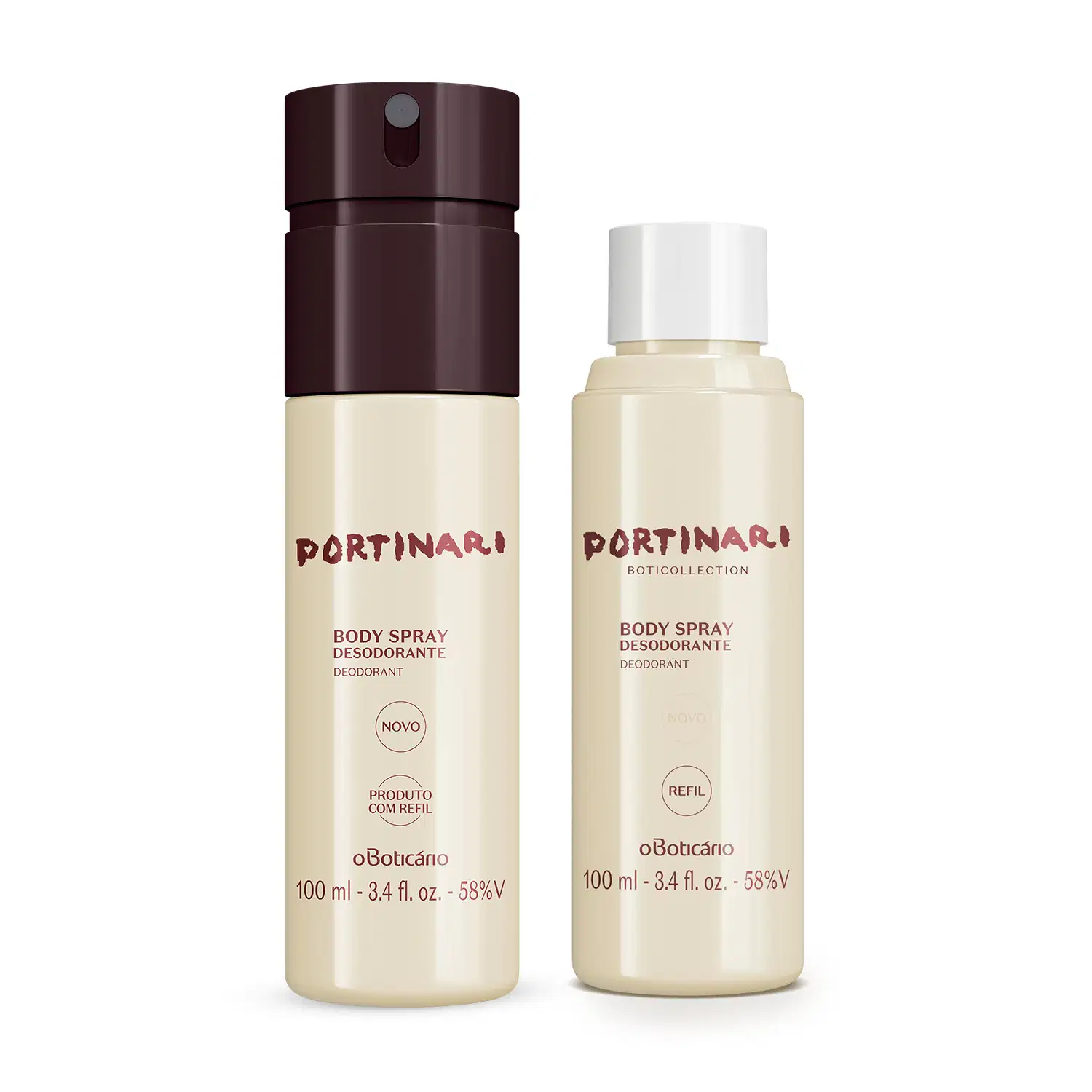 Combo Boticollection Portinari: Desodorante Body Spray 100ml + Refil 100ml