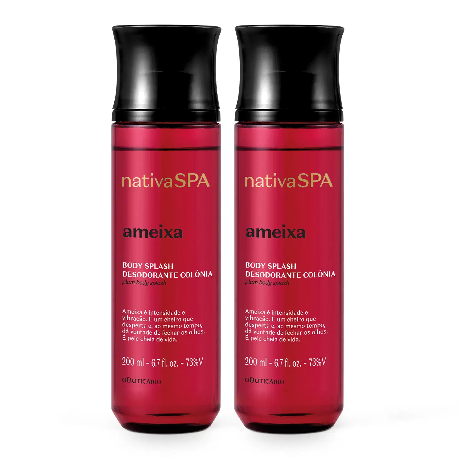 Combo Nativa SPA Ameixa: Desodorante Colônia Body Splash 2x 200ml