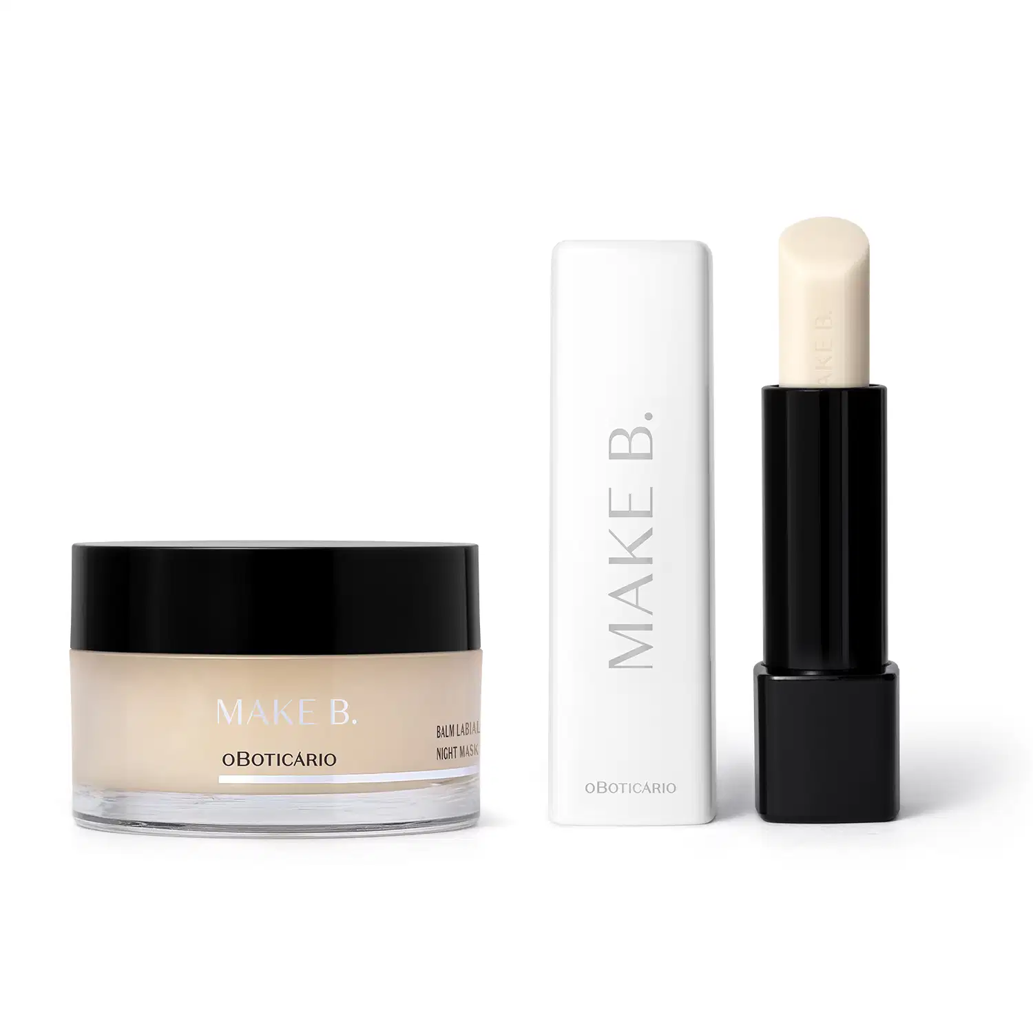 Combo Balm Labial Noturno Make B.: Night Mask 9g + Night Peeling 3,6g