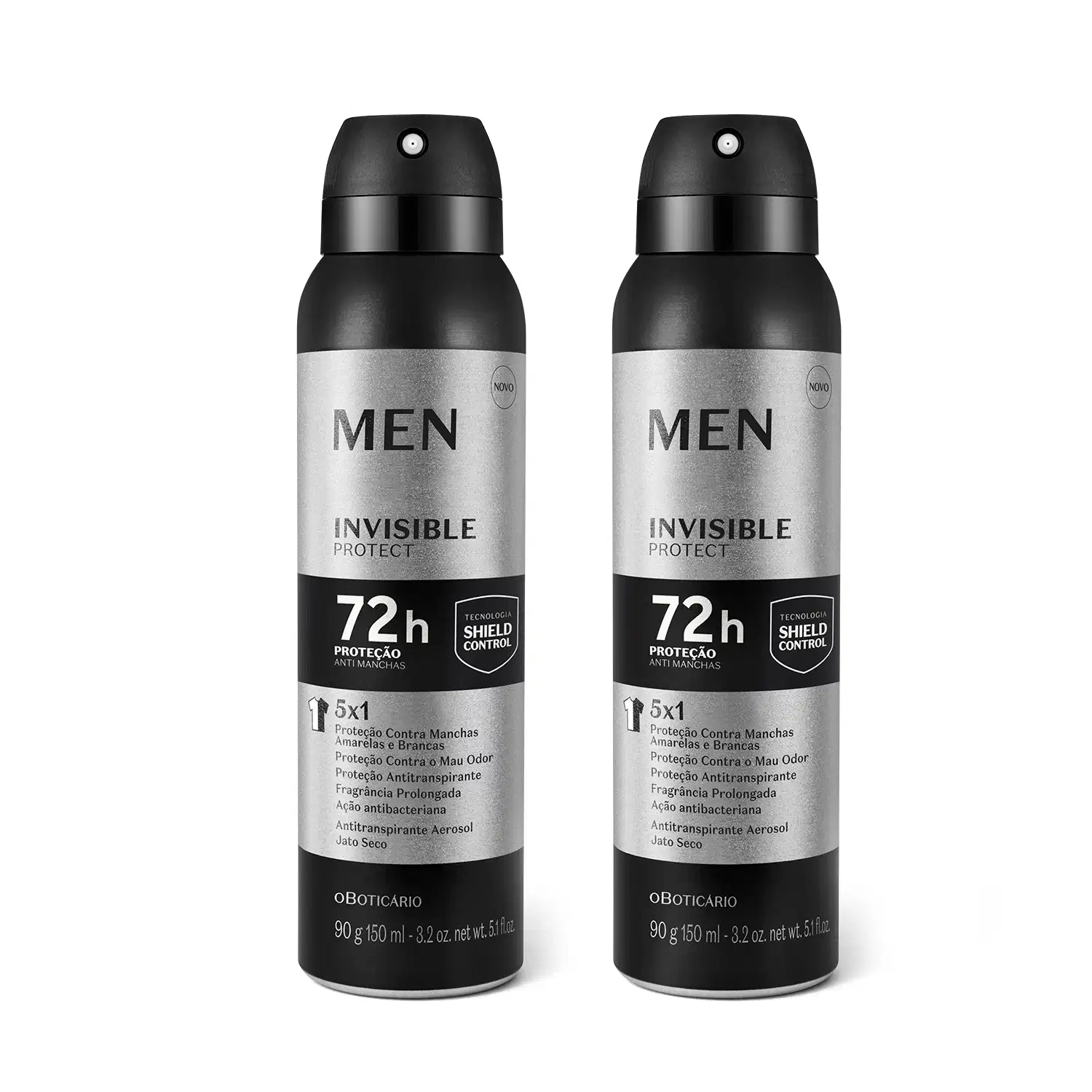 Combo Antitranspirante Aerosol Jato Seco Men Invisible Protect (2 itens)