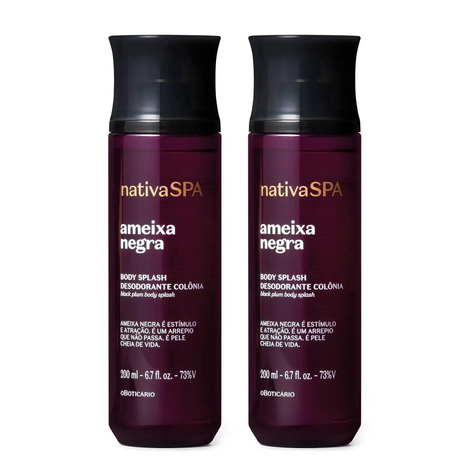 Combo Body Splash Ameixa Negra 200ml (2 itens)