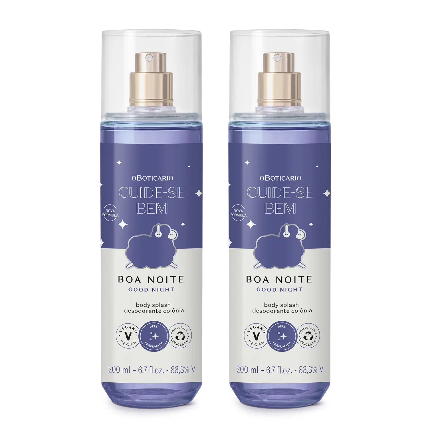 Combo Body Splash Cuide-se Bem Boa Noite 200ml (2 itens)