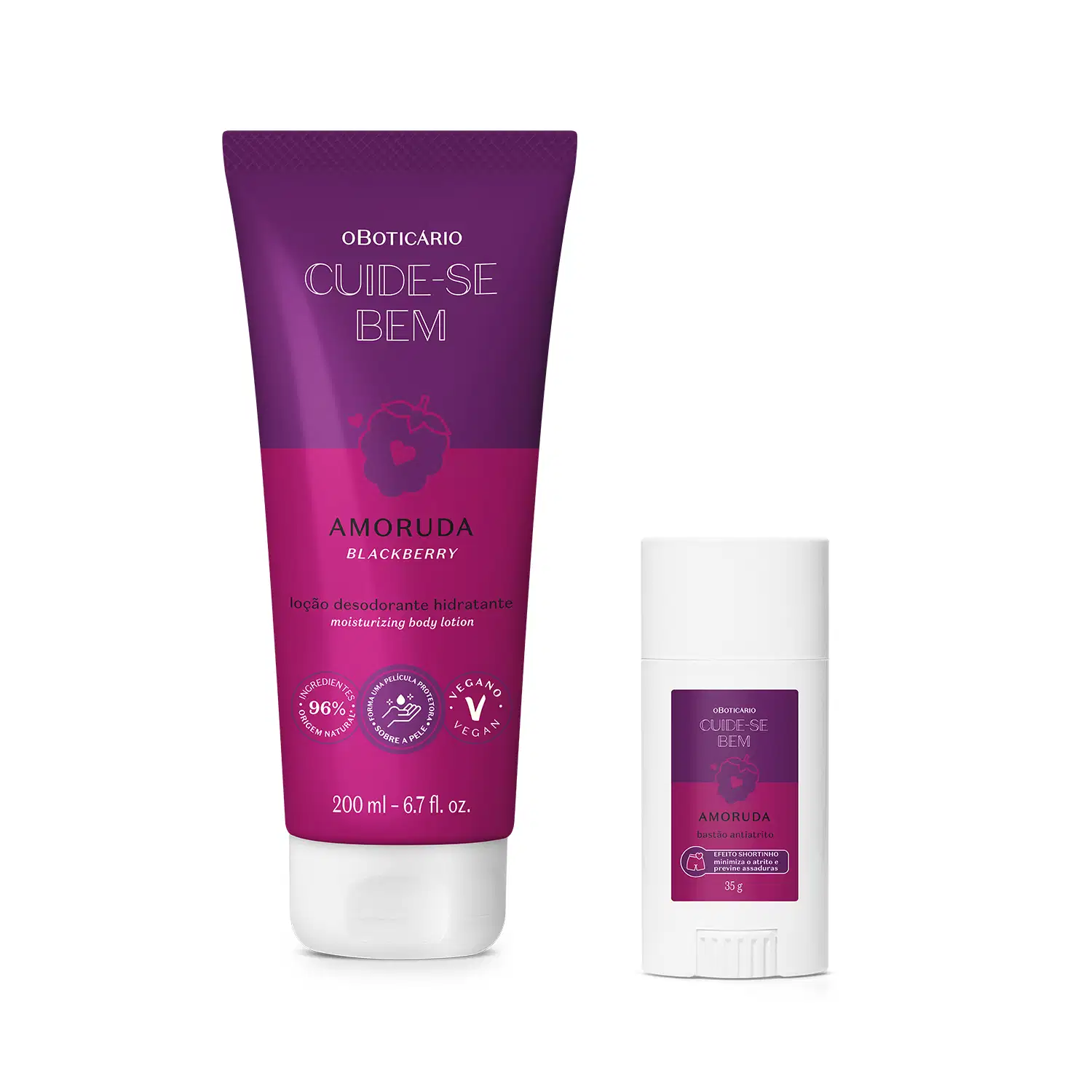 Kit Cuide-se Bem Amoruda o Boticário Anti-Atrito (2 Produtos)