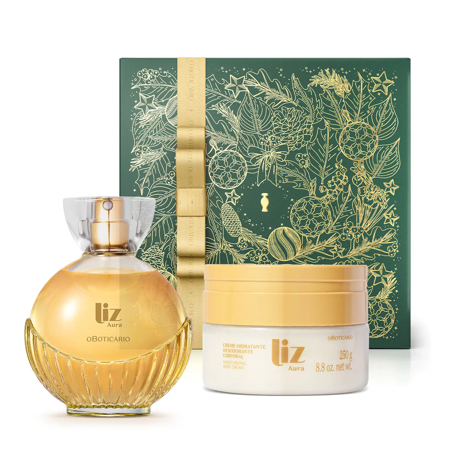 Combo Presente Novo Liz: Desodorante Colônia 100ml + Creme Hidratante Desodorante Corporal 250g + Caixa Presenteável