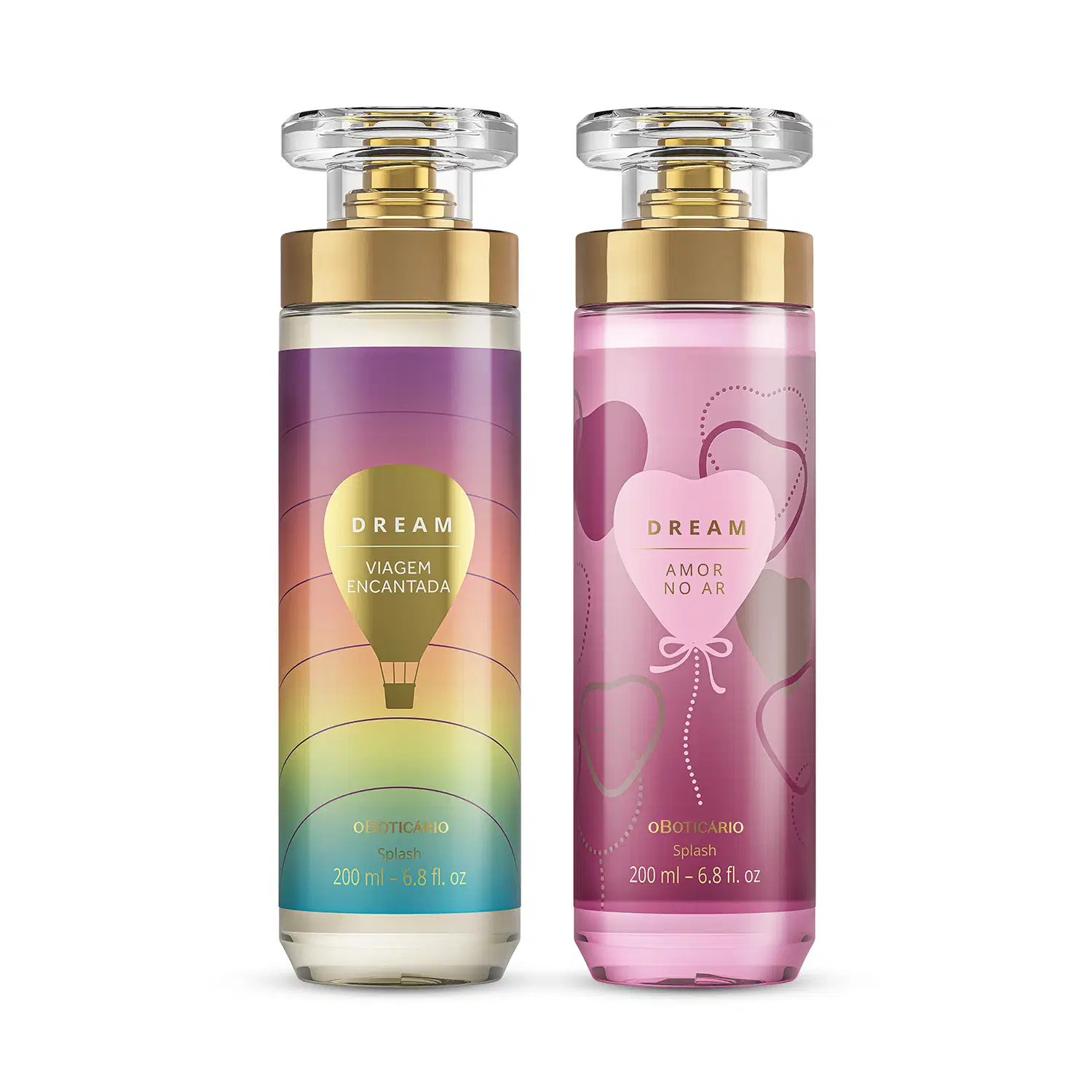 Kit o Boticário Dream Body Splash Amor no Ar + Viagem Encantada (2 Produtos)