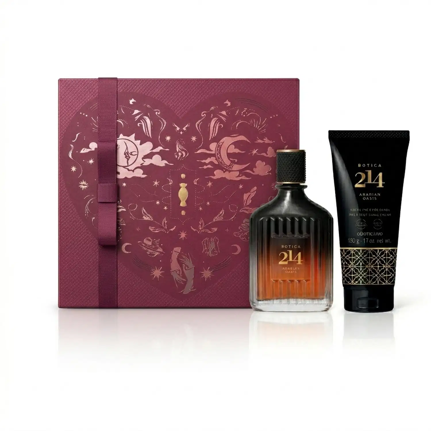 Combo Botica 214 Arabian Fougére Ambarado : Eau De Parfum 90ml + Creme Pós-Barba 150g