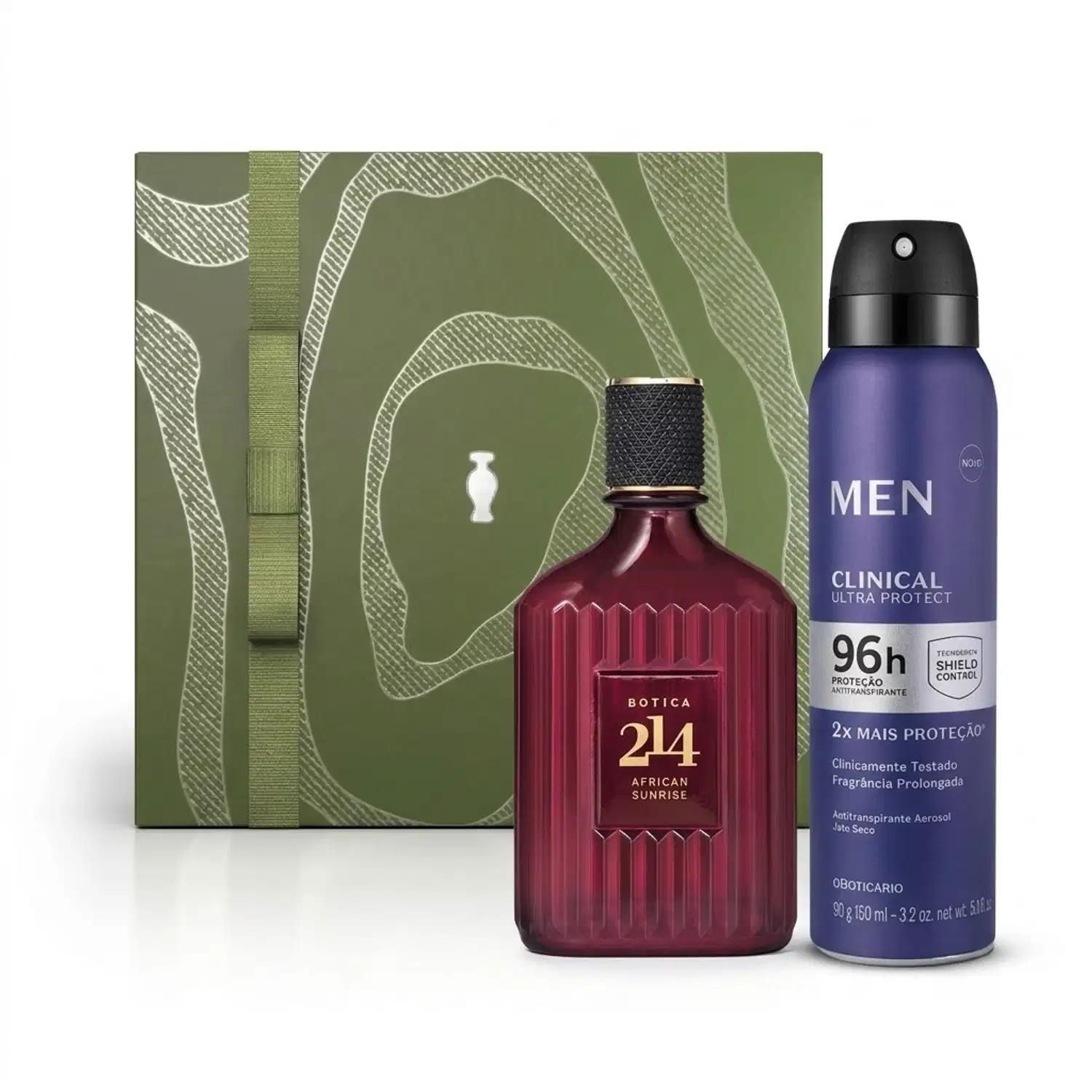 Combo Presente Dia dos Pais: Botica 214 African Sunrise Eau De Parfum 90ml + Desodorante Aerossol Men 150ml/90g