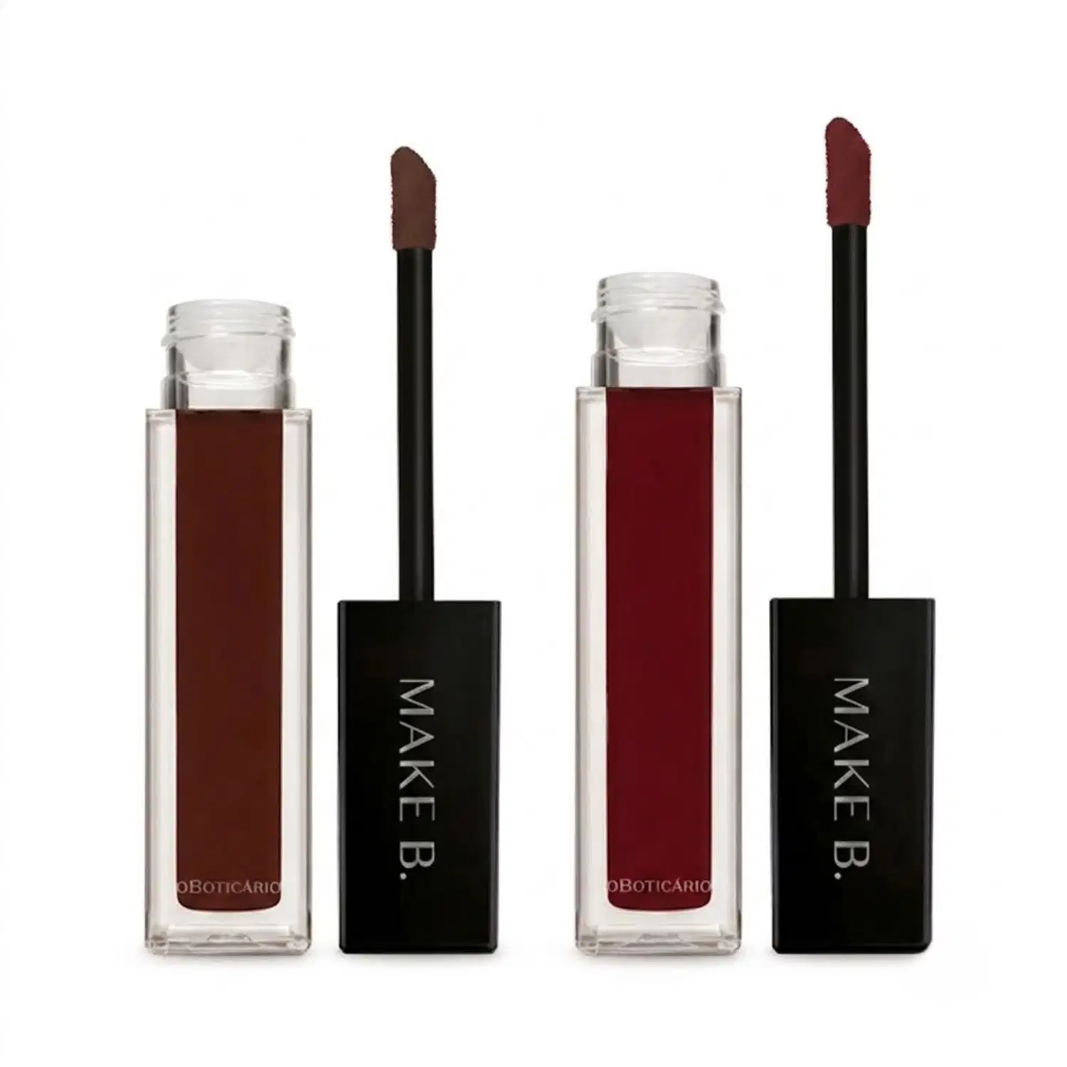 Combo Make B.: Batom Líquido Mate Marrom Brown Wine 5ml + Batom Líquido Mate Marrom Ultimate Brown 5ml