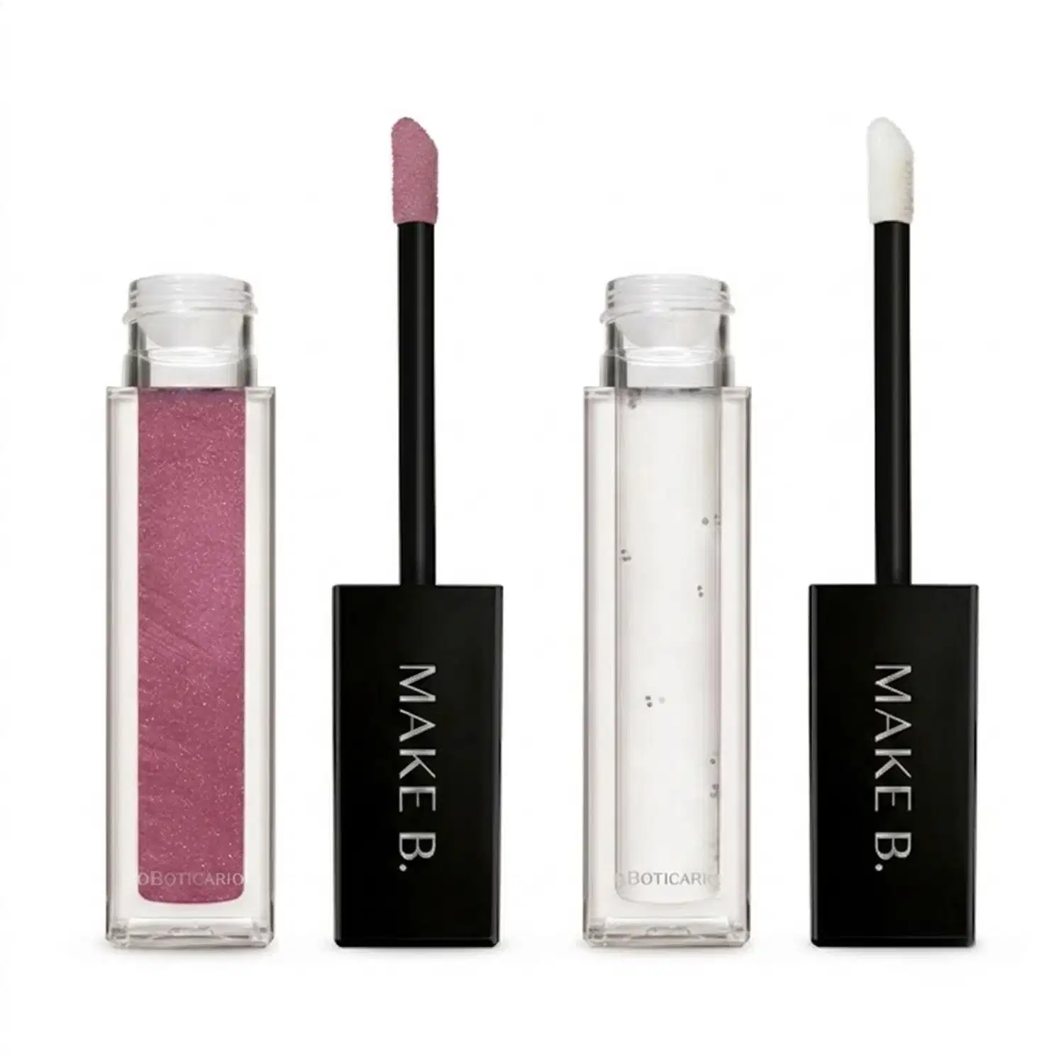 Combo Make B.: Gloss Labial Rose Lover 5ml + Gloss Labial Incolor Crystal Icon 5ml