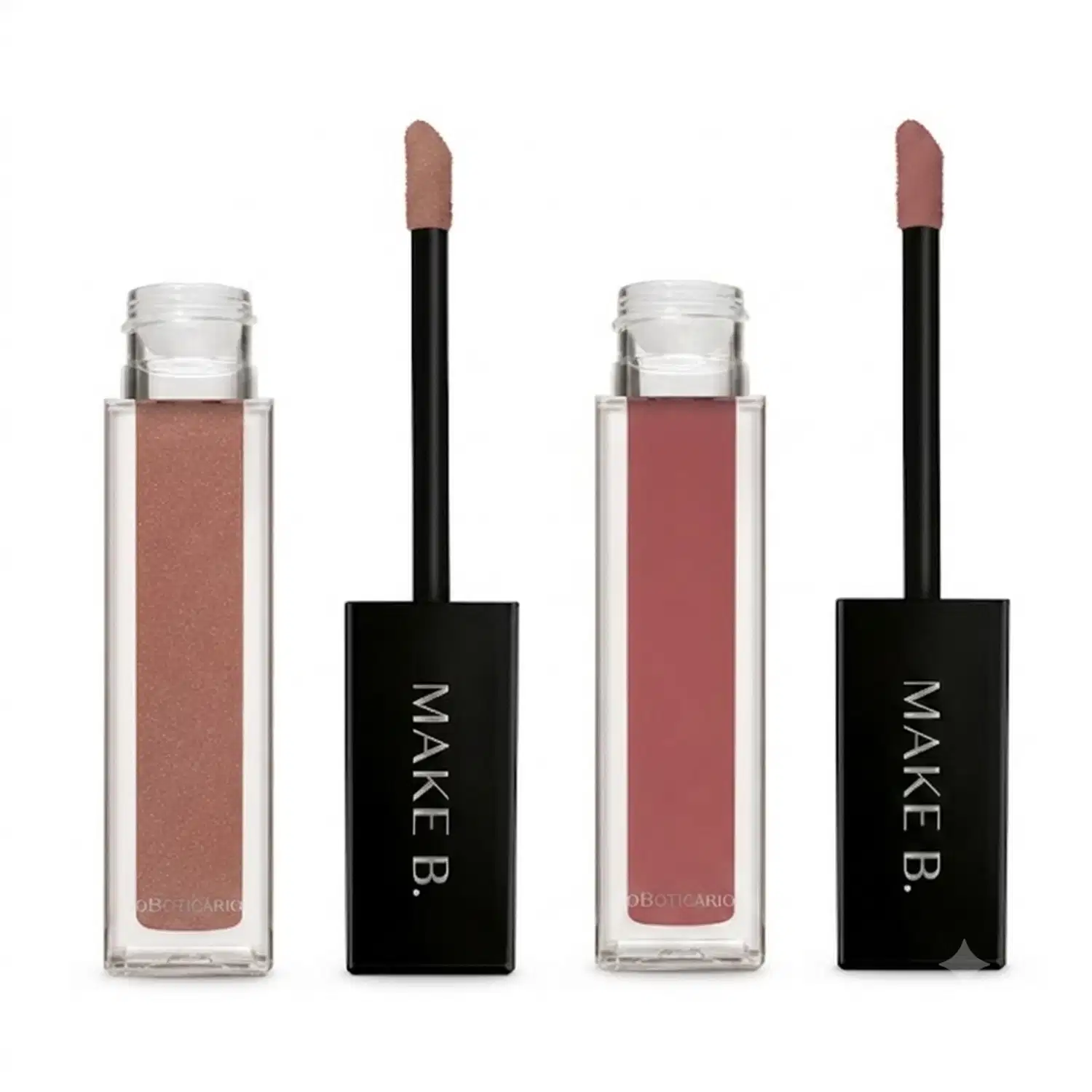 Combo Make B.: Gloss Labial Marrom Claro Soft Silk 5ml + Gloss Labial Rosa New Rose 5ml > Combo Make B.: Gloss Labial Marrom Claro Soft Silk 5ml + Gloss Labial Rosa New Rose 5ml