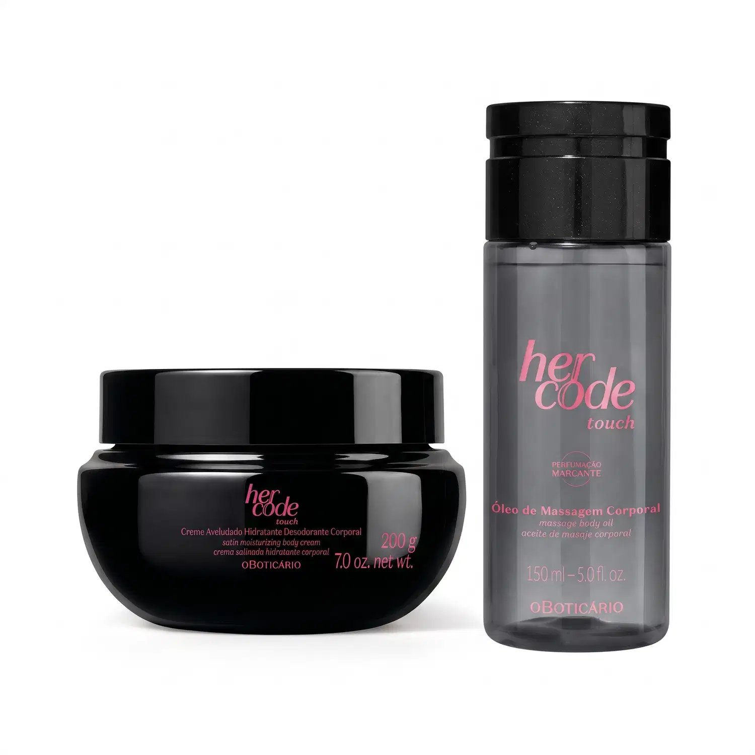 Combo Her Code Touch: Hidratante 200g + Óleo Massagem 150ml