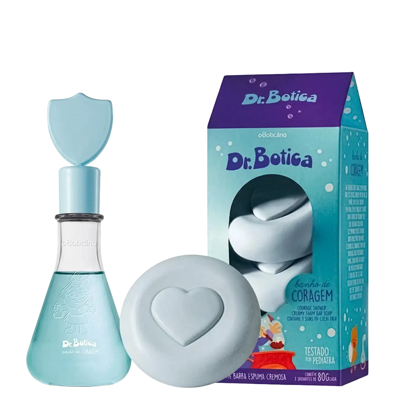 Combo Dr. Botica: Poção da Coragem 120ml + Sabonete Banho de Coragem 3x80g