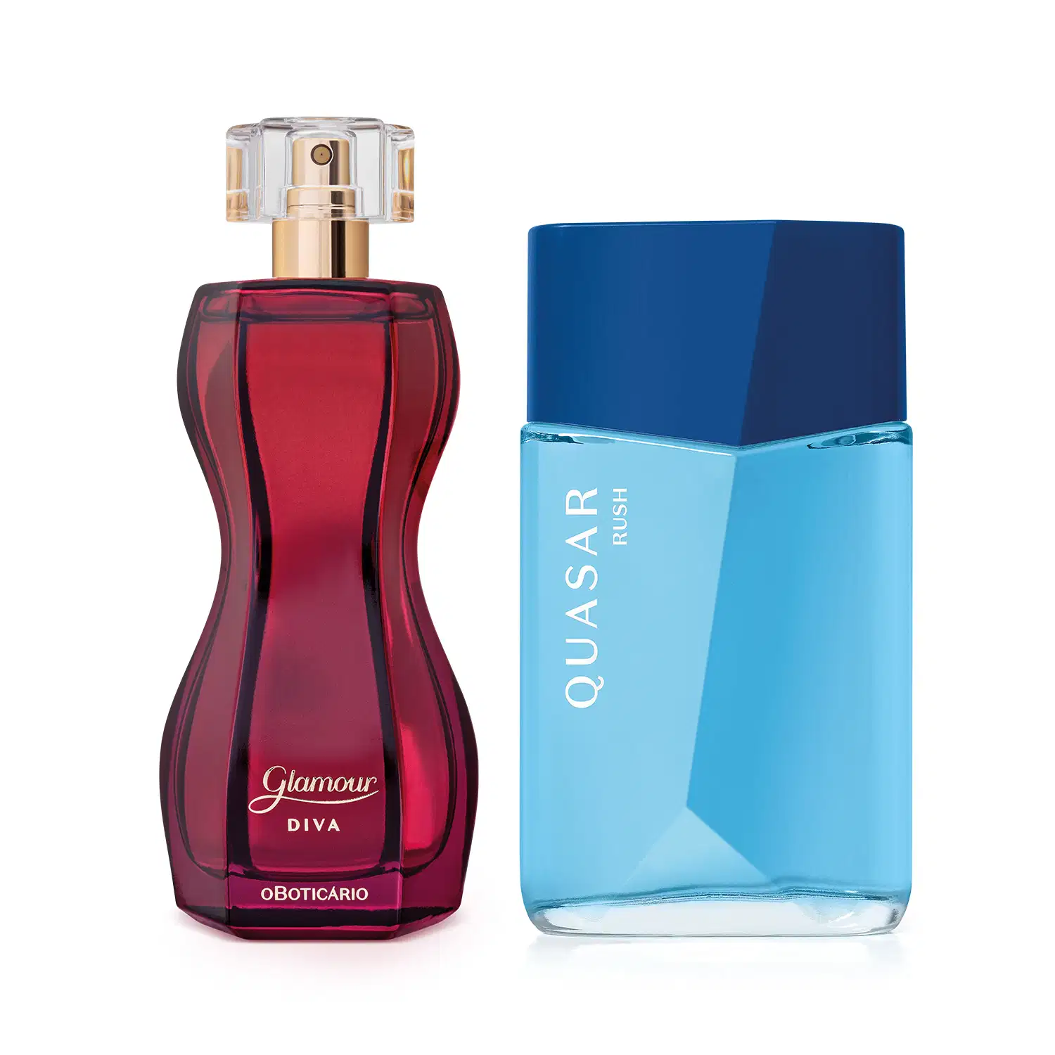 Combo Perfumaria Para Casal: Quasar Rush 100ml + Glamour Diva 75ml