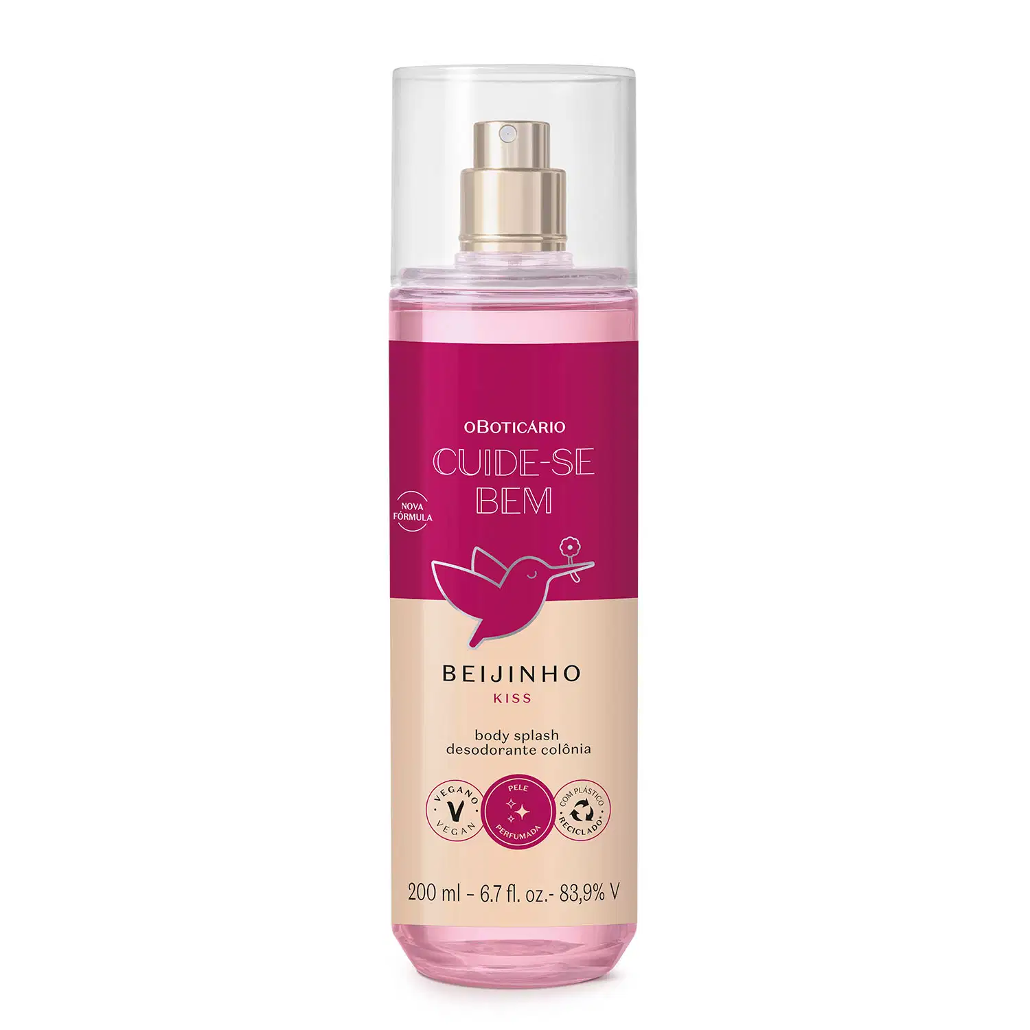 Body Splash Desodorante Colônia Cuide-se Bem Beijinho 200ml