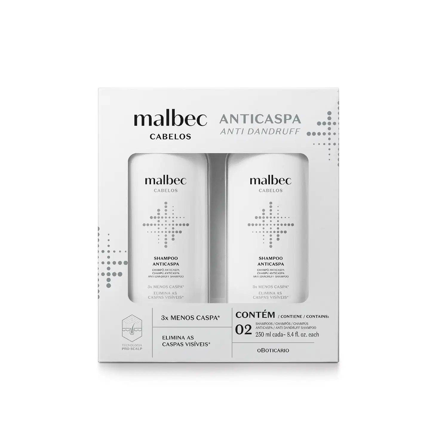 Kit Shampoo Anticaspa Malbec (2 itens) > Kit Shampoo Anticaspa Malbec (2 itens)
