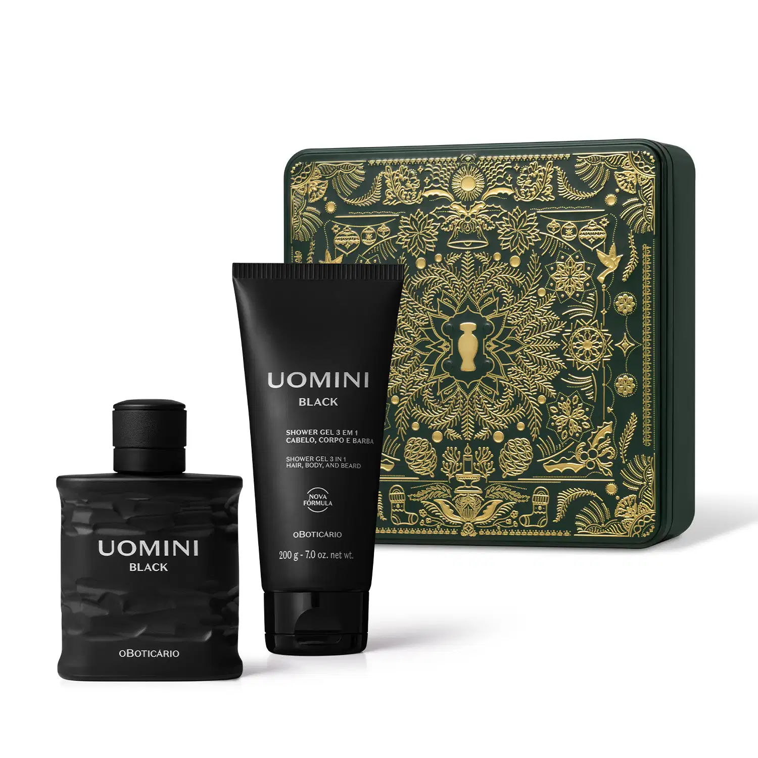 Kit Presente Natal Uomini Black (3 itens)