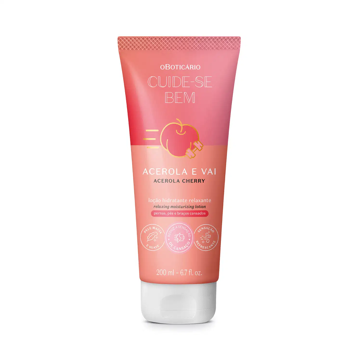 Loção Relaxante Hidratante Corporal Cuide-se Bem Acerola e Vai 200ml