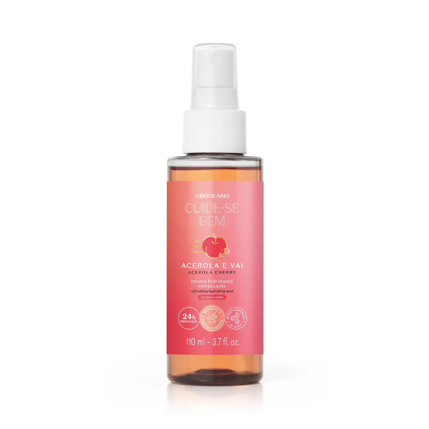 Bruma Hidratante Refrescante Corpo e Rosto Cuide-se Bem Acerola e Vai 110ml