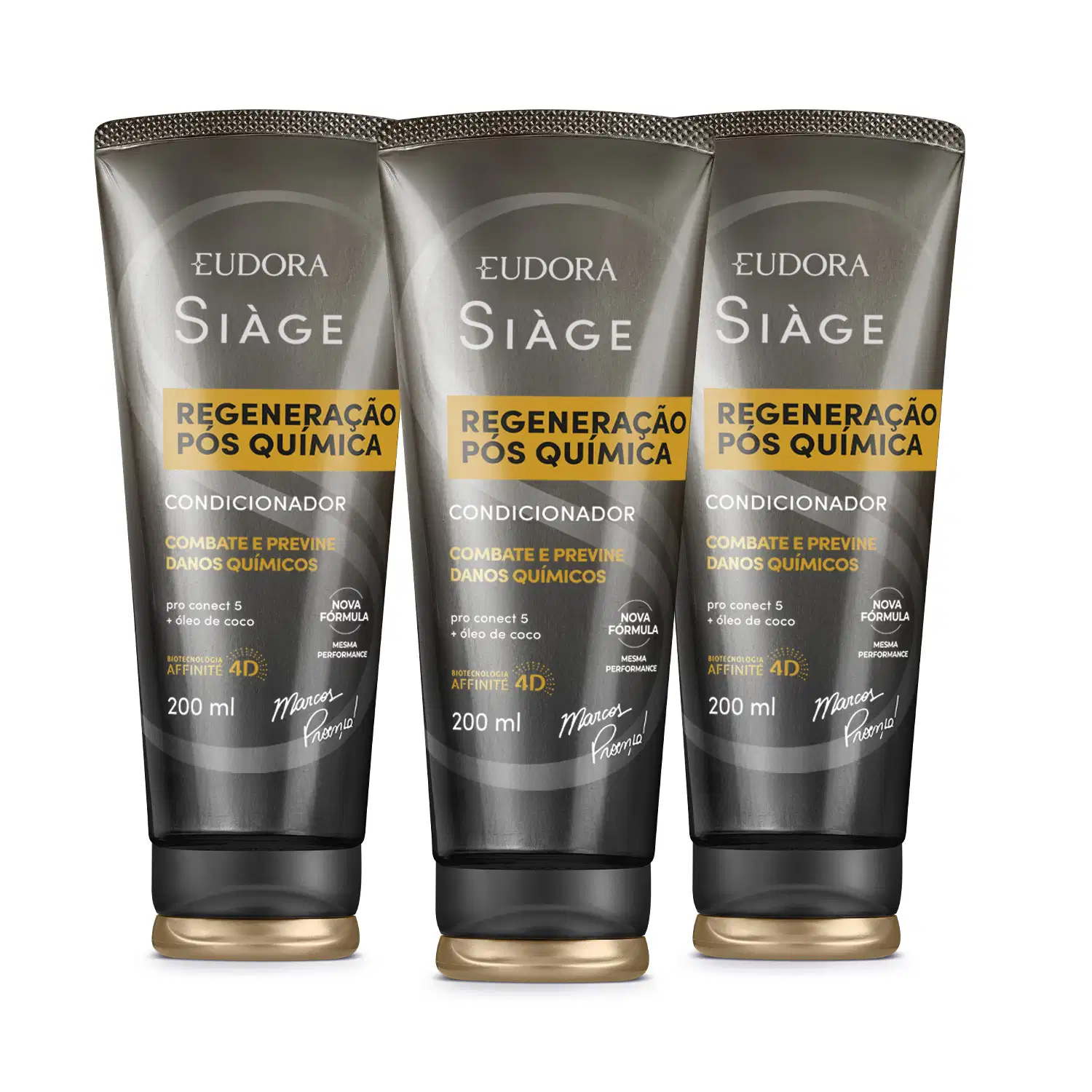 Combo Condicionador Siàge Expert Regeneração Pós Química 3x 200ml