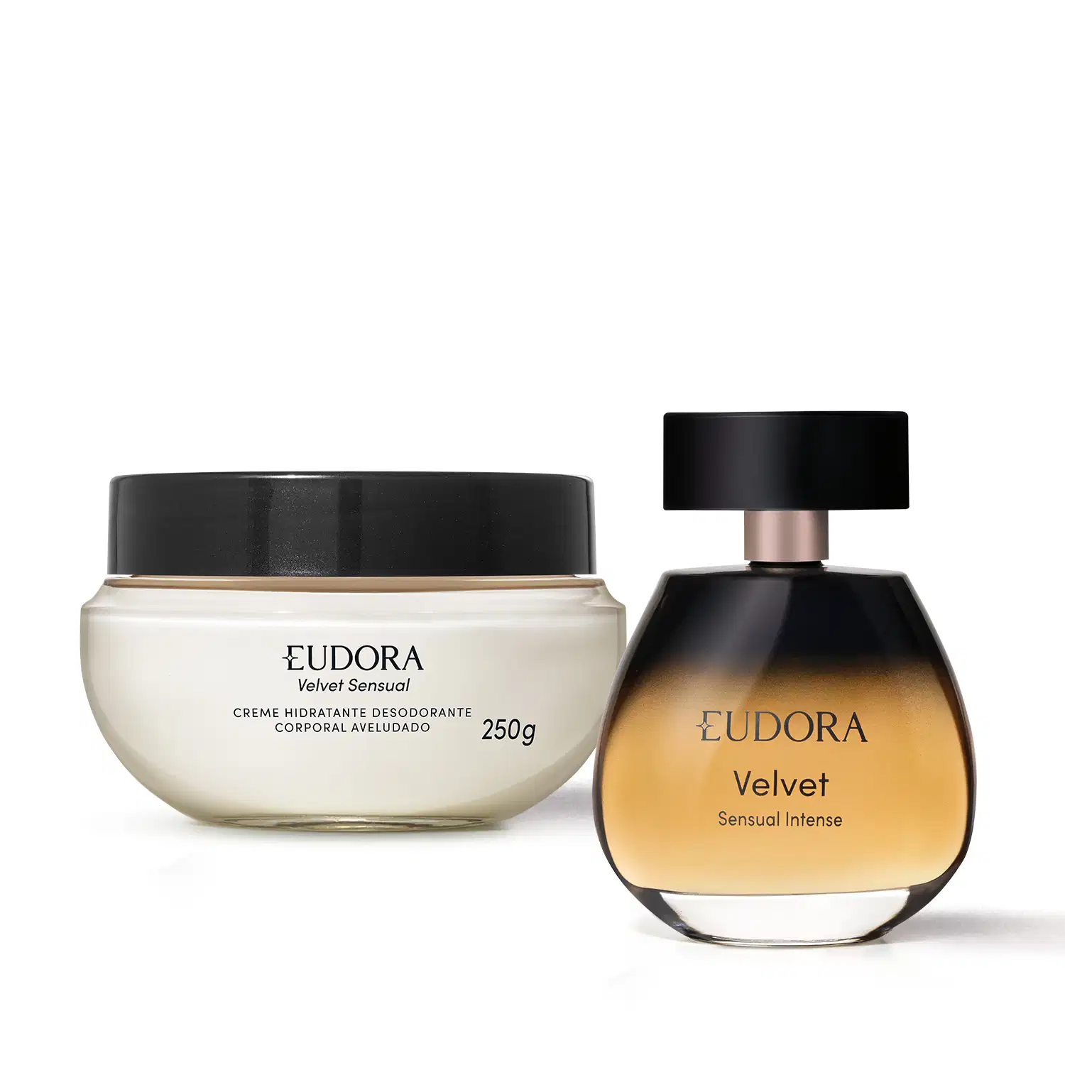 Combo Eudora Velvet Sensual Intense Desodorante Colônia 100ml + Creme Corporal Velvet Sensual 250g