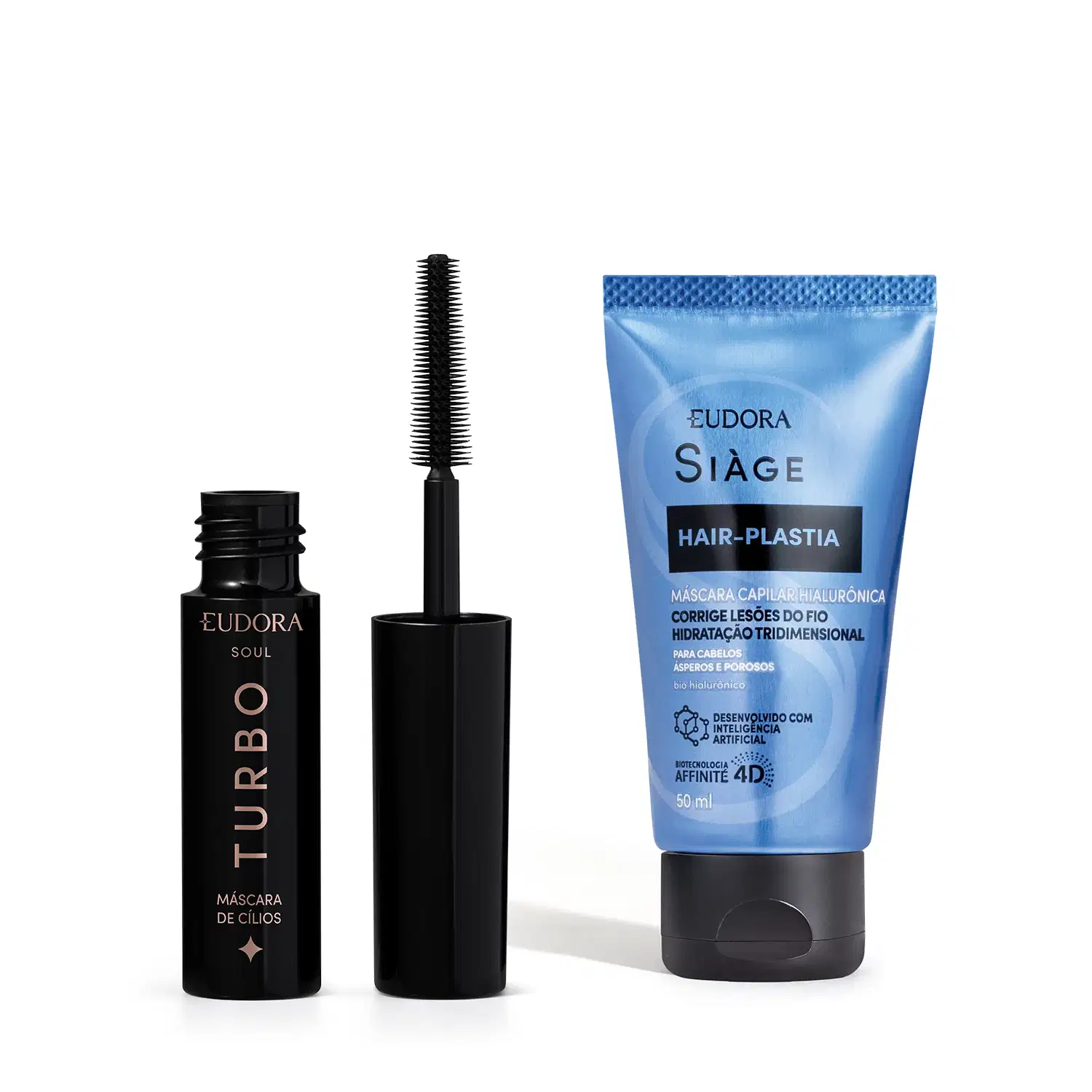 Combo Máscara De Cílios Soul Turbo 5g + Máscara Capilar Siàge Hair-Plastia 50ml