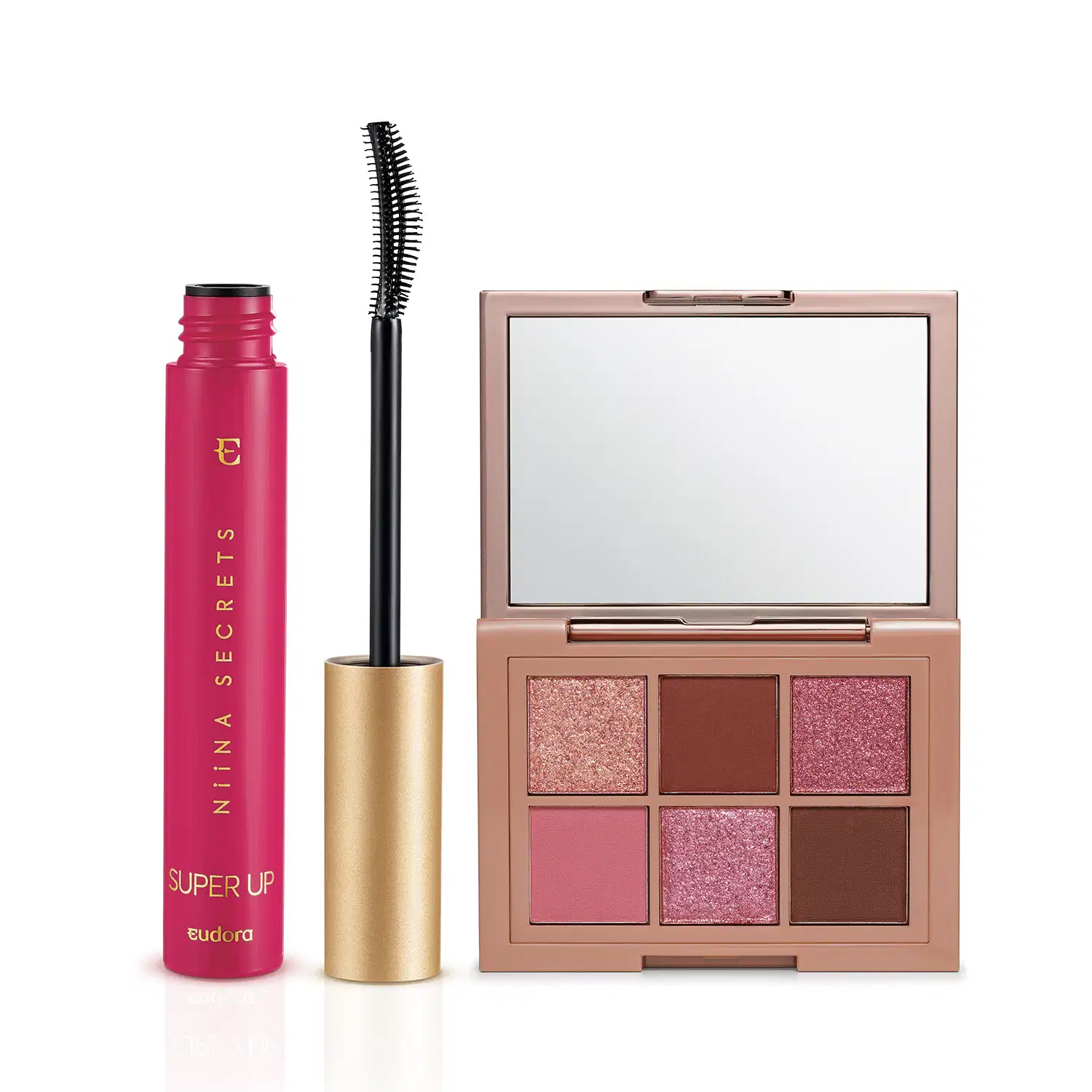Combo Niina Secrets: Máscara Para Cílios Super Up 8g + Paleta de Sombras Shine 5,4g