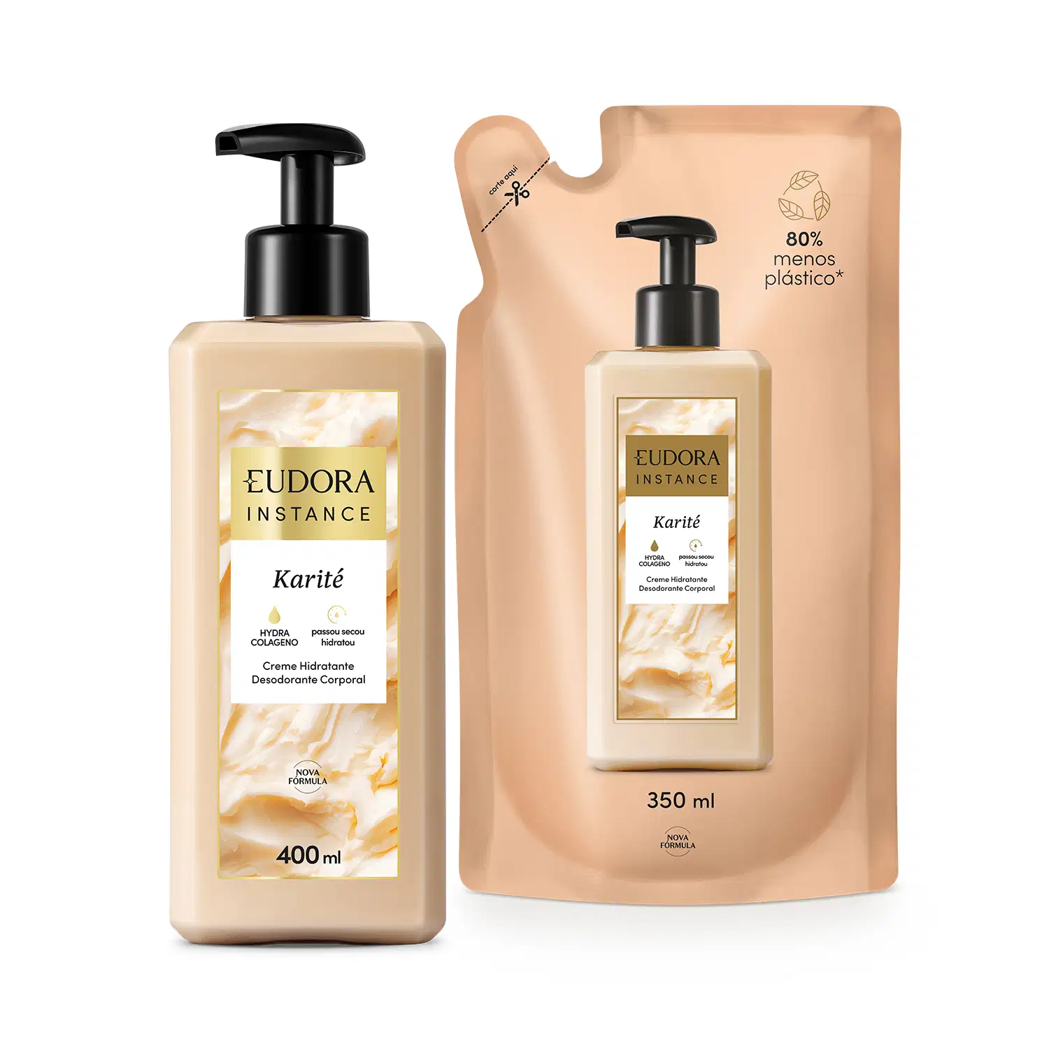 Combo Instance Karité: Creme Hidratante Desodorante Corporal 400ml + Refil 350ml