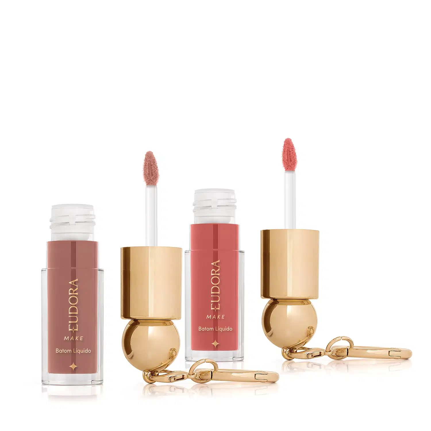 Combo O Diabo Veste Prada Batom Líquido: Cor Nude 4ml + Cor Caramel 4ml