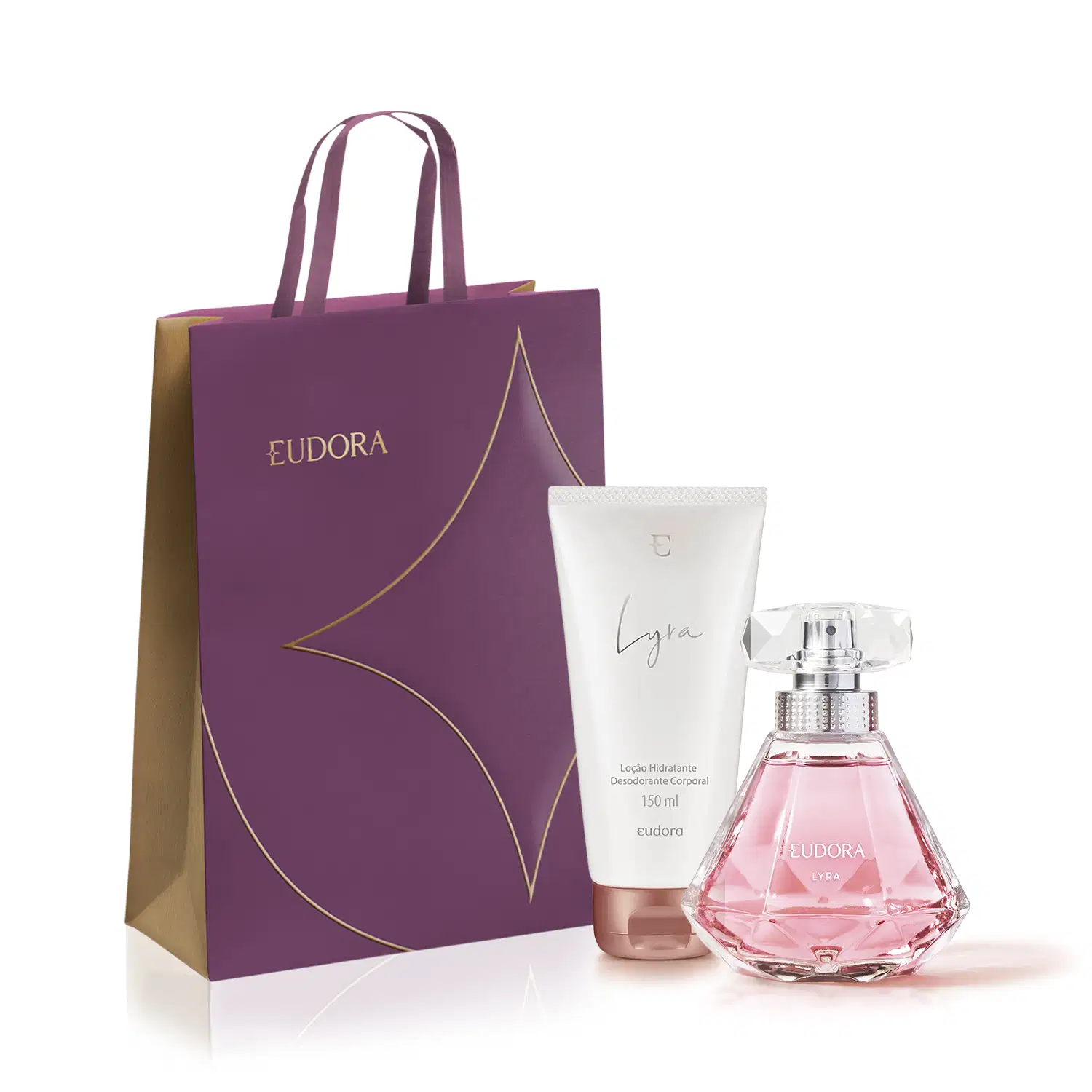 Combo Lyra: Desodorante Colônia 75ml + Loção Corporal 150ml + Sacola