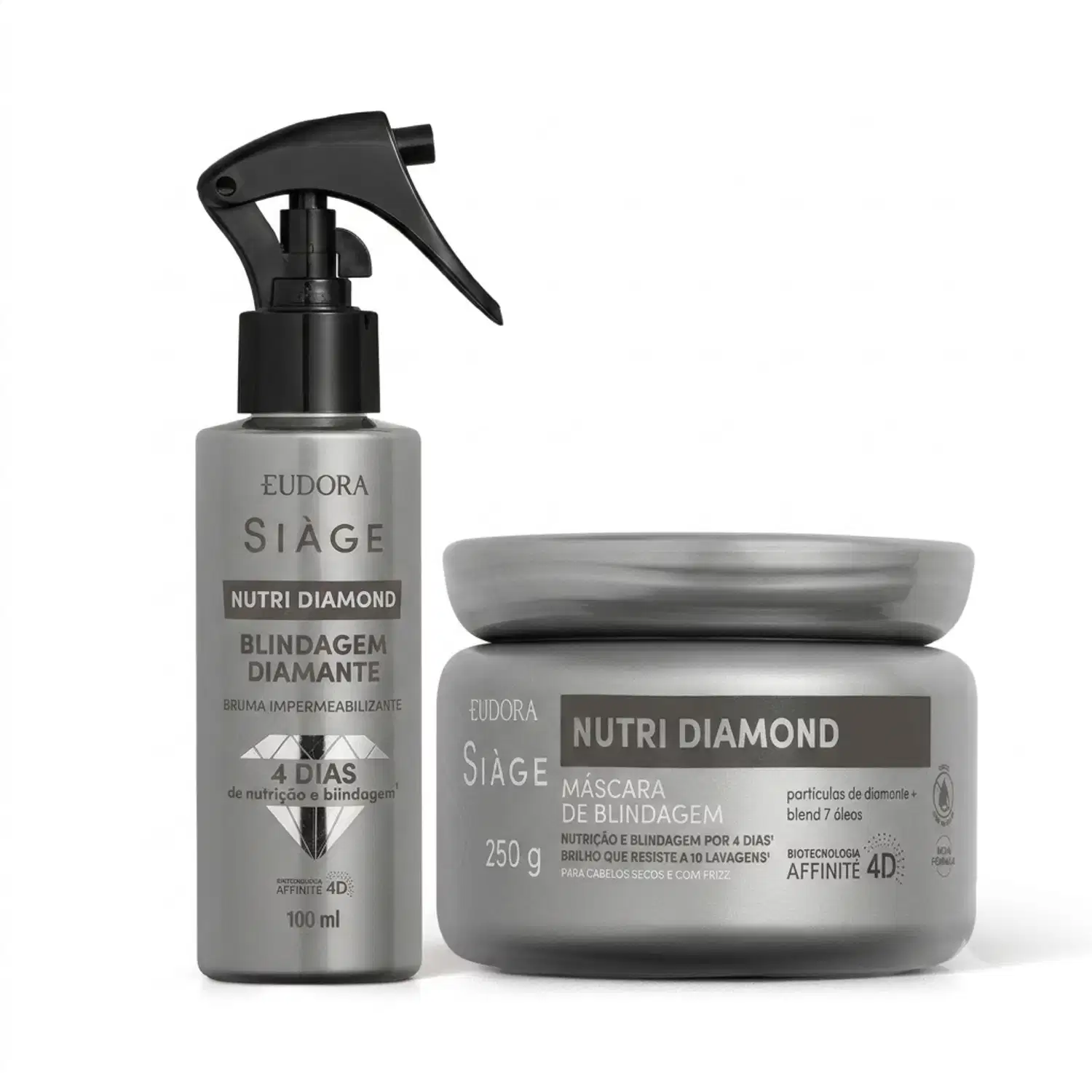 Combo Siàge Nutri Diamond: Máscara Capilar 250g + Bruma Impermeabilizante 100ml
