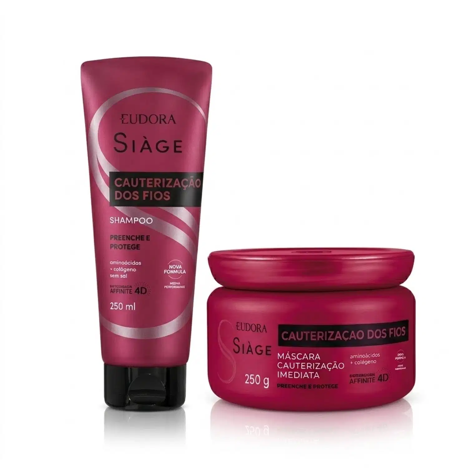 Combo Siàge Cauterização dos Fios: Shampoo 250ml + Máscara Capilar 250ml