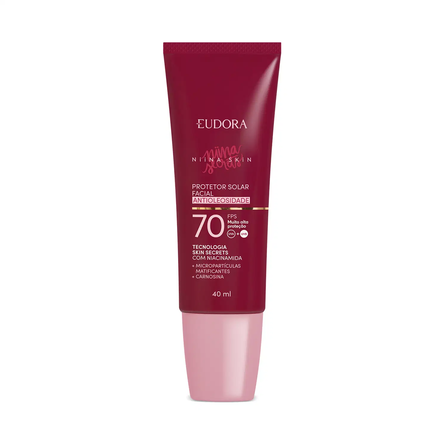 Protetor Solar Facial Antioleosidade FPS 70 Niina Skin 40ml