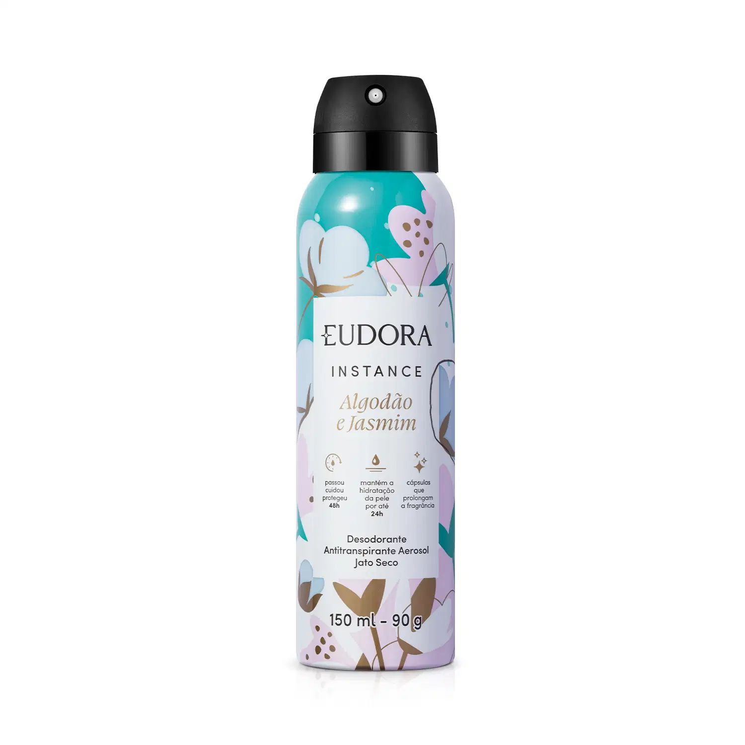 Eudora Instance Algodão e Jasmim - Desodorante Antitranspirante Aerossol 150ml