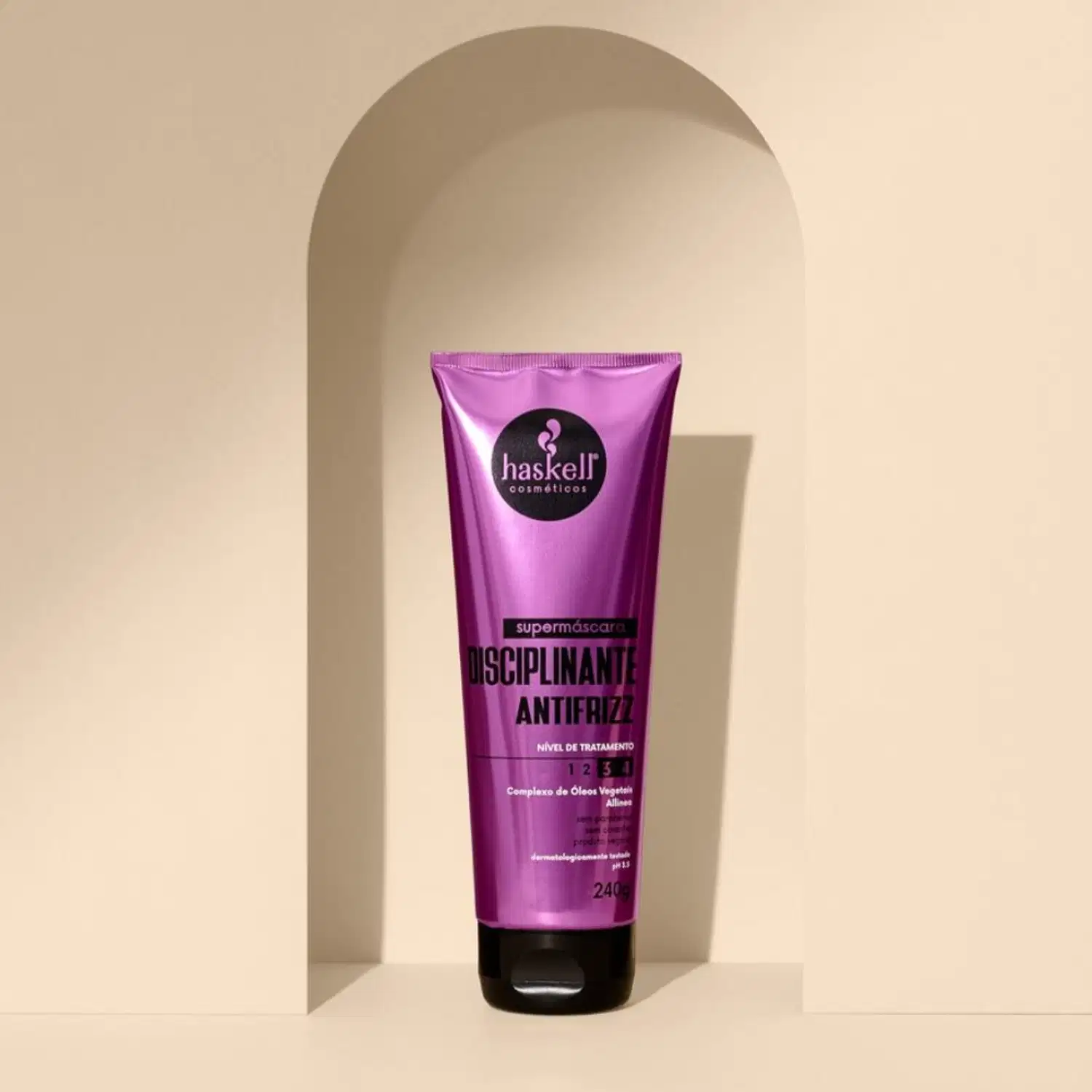 Kit Supermáscaras Haskell Acidificante Redutor de pH e Disciplinante Antifrizz 240g