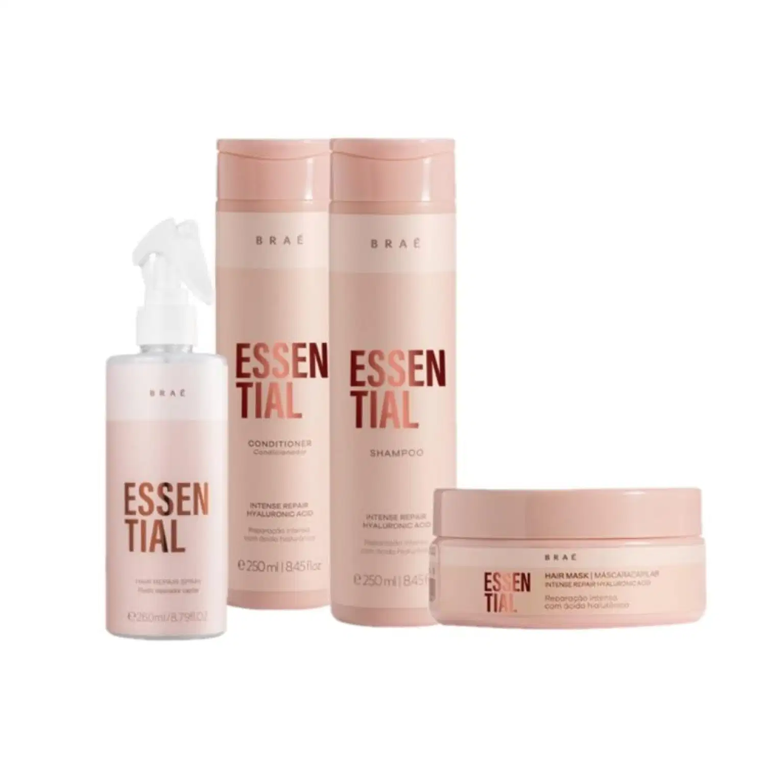 Kit Braé Essential DUO 250ml + Mascara 200g + Leave-in 260ml