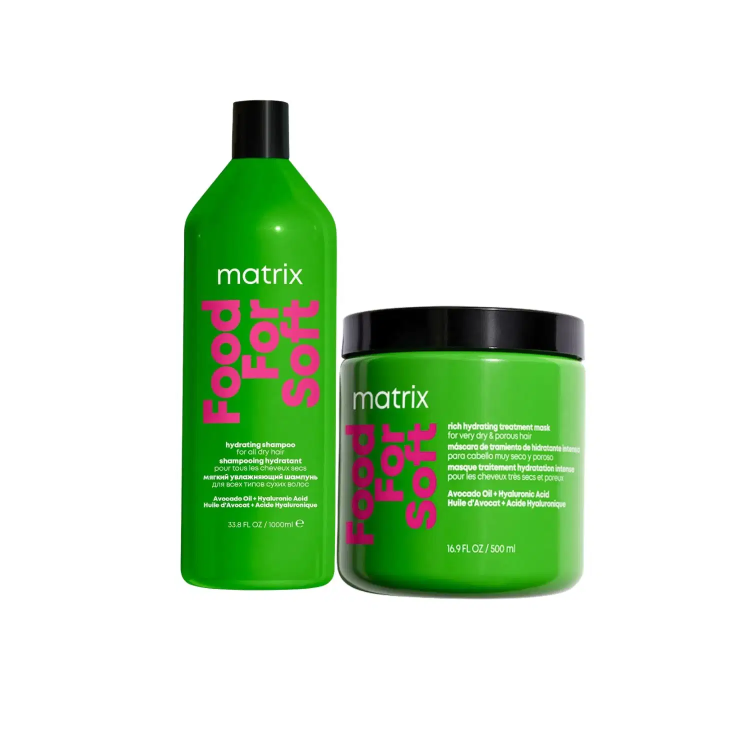 Kit Matrix Food For Soft - Shampoo 1L e Máscara Capilar 500ml
