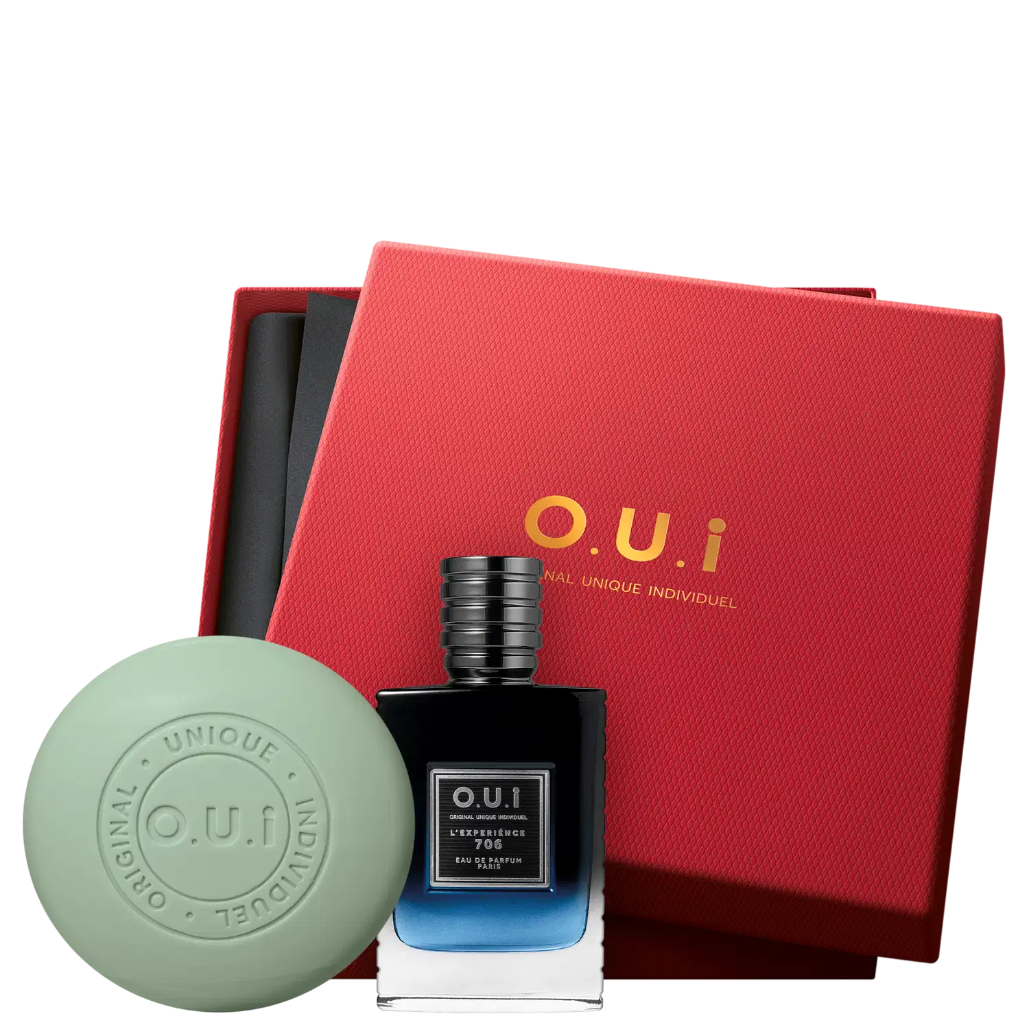 Kit O.U.i L'Expérience 706 Masculino - Eau de Parfum 30ml + Sabonete de Barbear 90g + Caixa