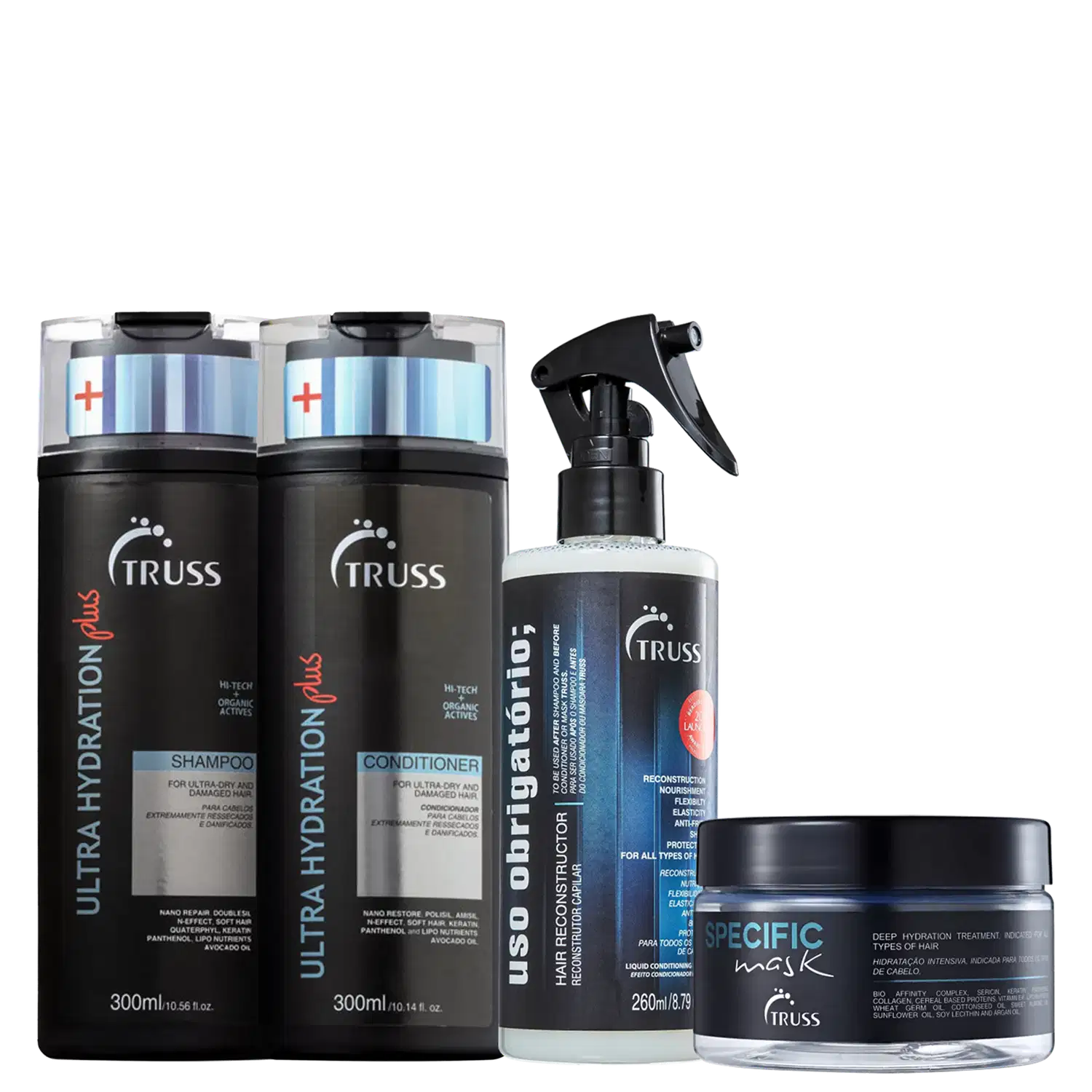 Kit TRUSS Ultra Hydration Plus Specific Mask Quarteto (4 Produtos)