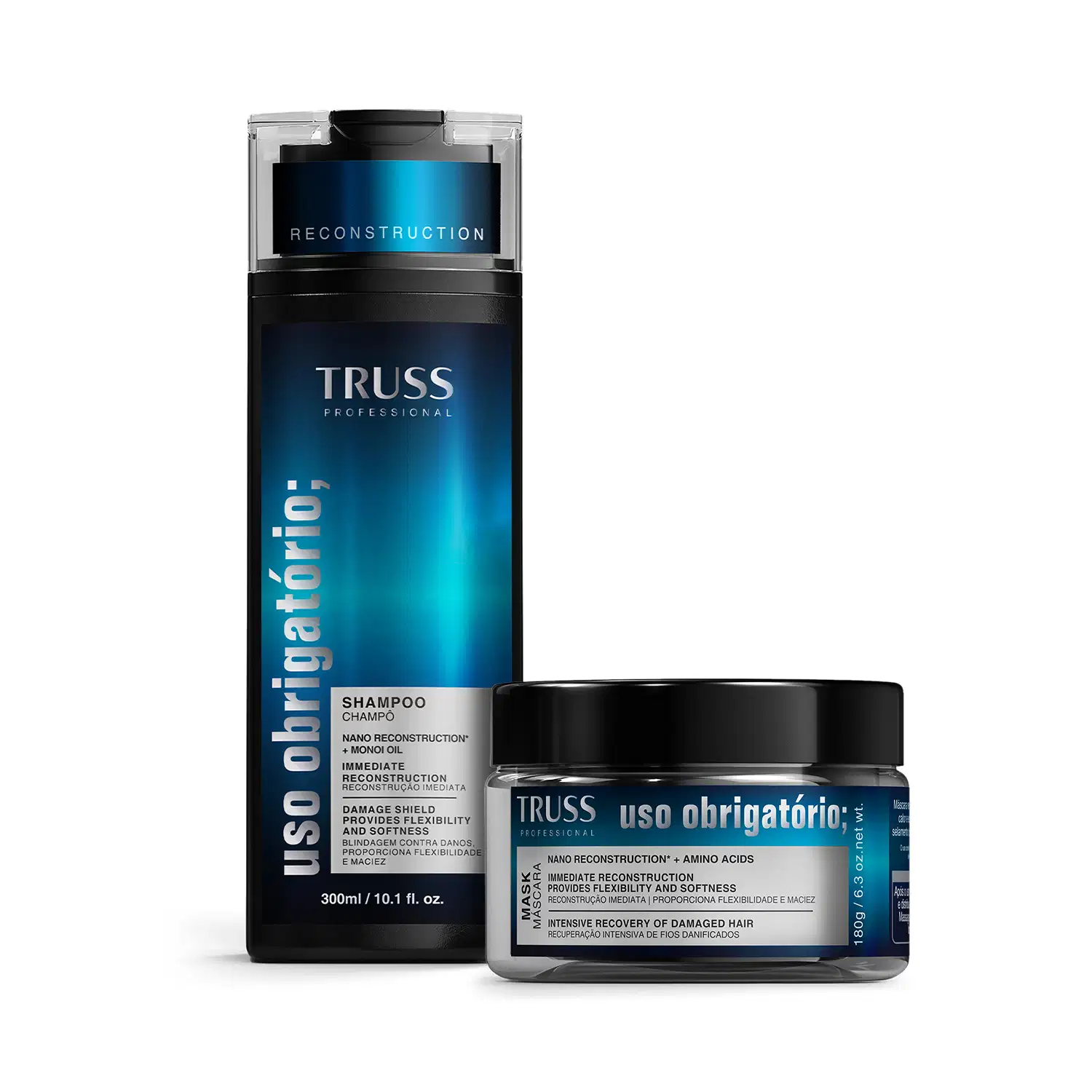 Combo Truss Uso Obrigatório;: Shampoo 300ml + Máscara 180g