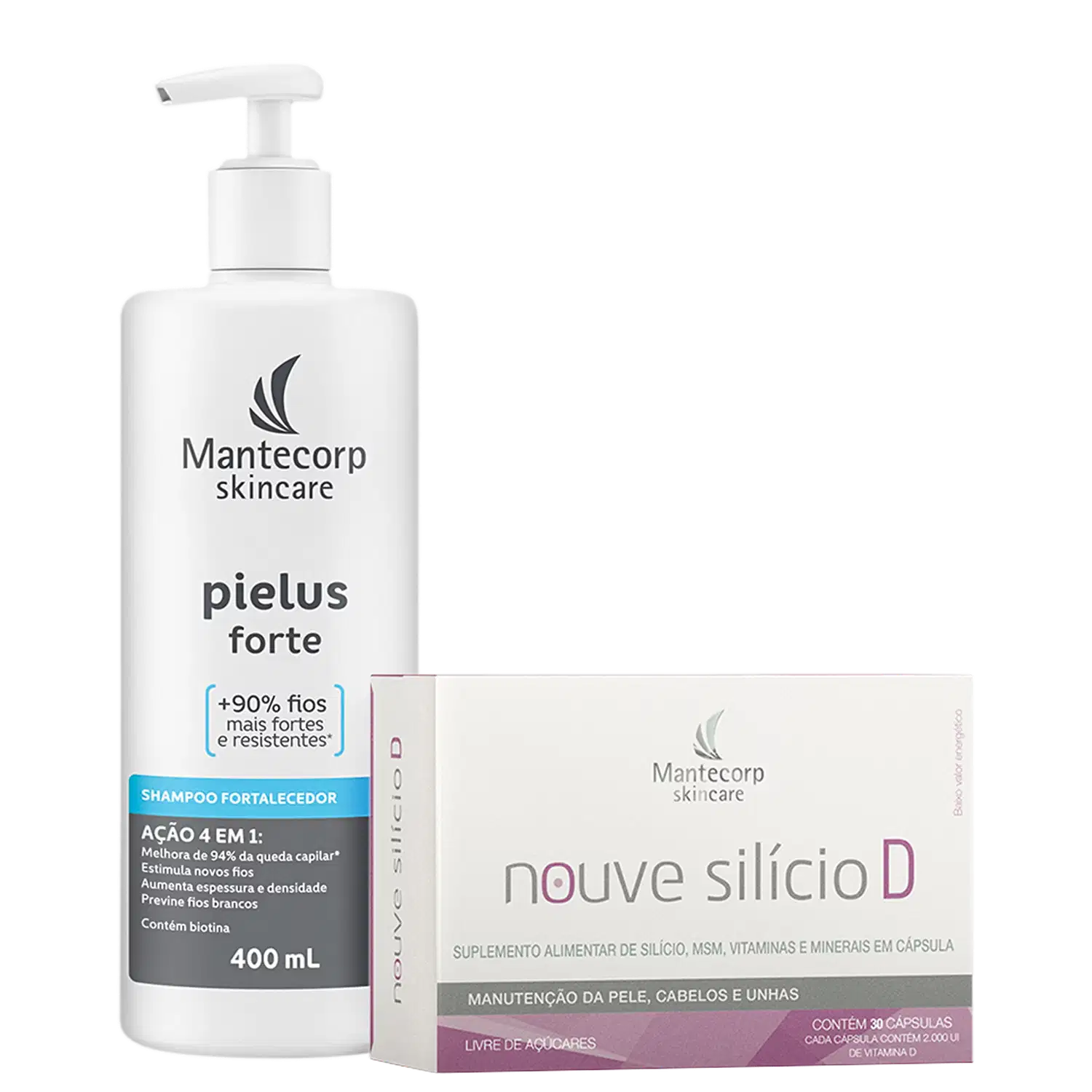 Kit Mantecorp Pielus Forte + Nouve Silicio D (2 Produtos)