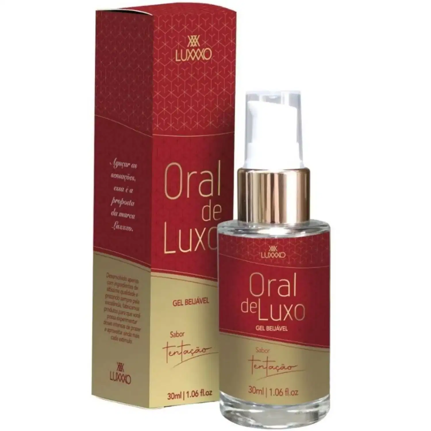 Luxxxo Oral de Luxo Morango - Gel Térmico Beijável 30ml