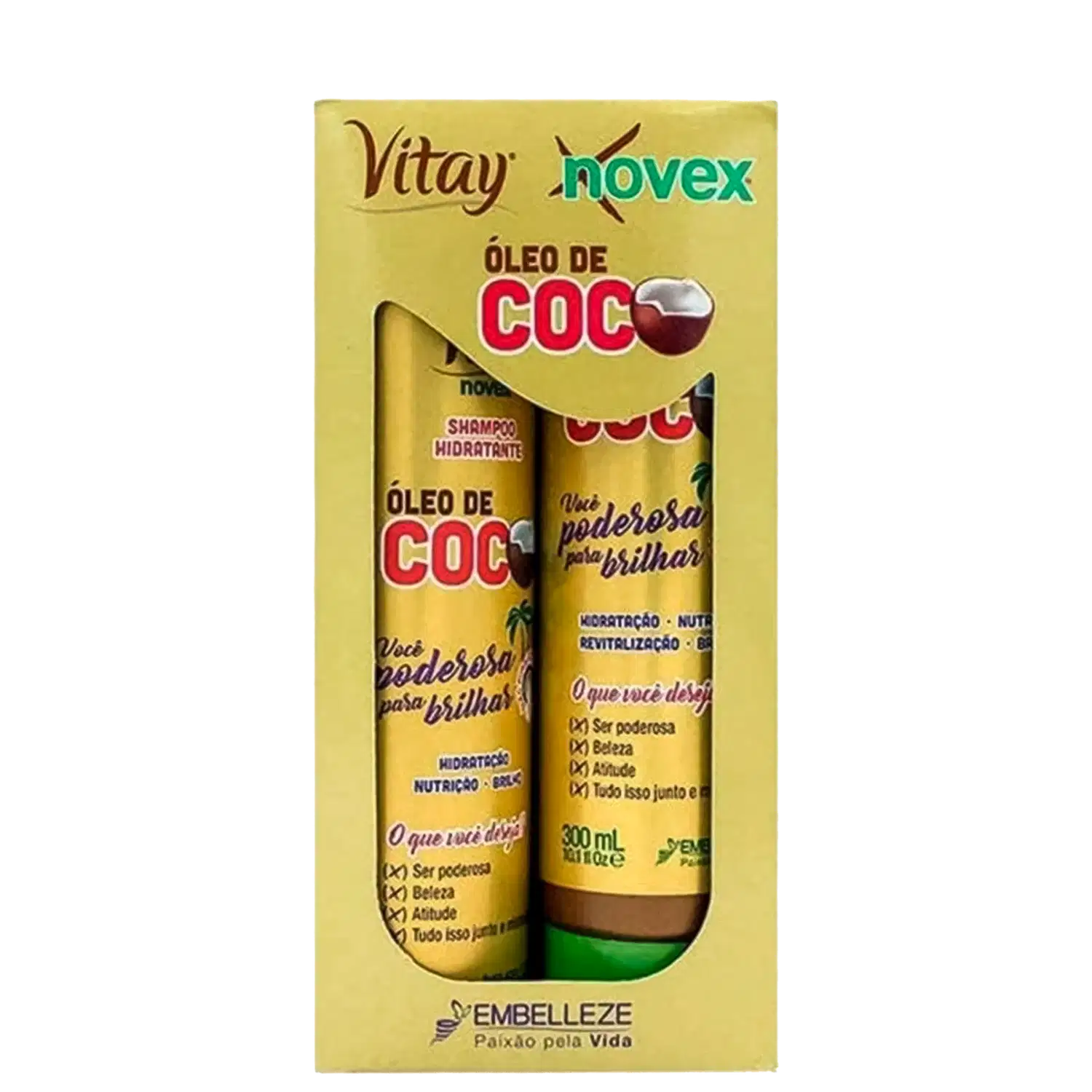 Kit Embelleze Novex Óleo de Coco (2 Produtos)