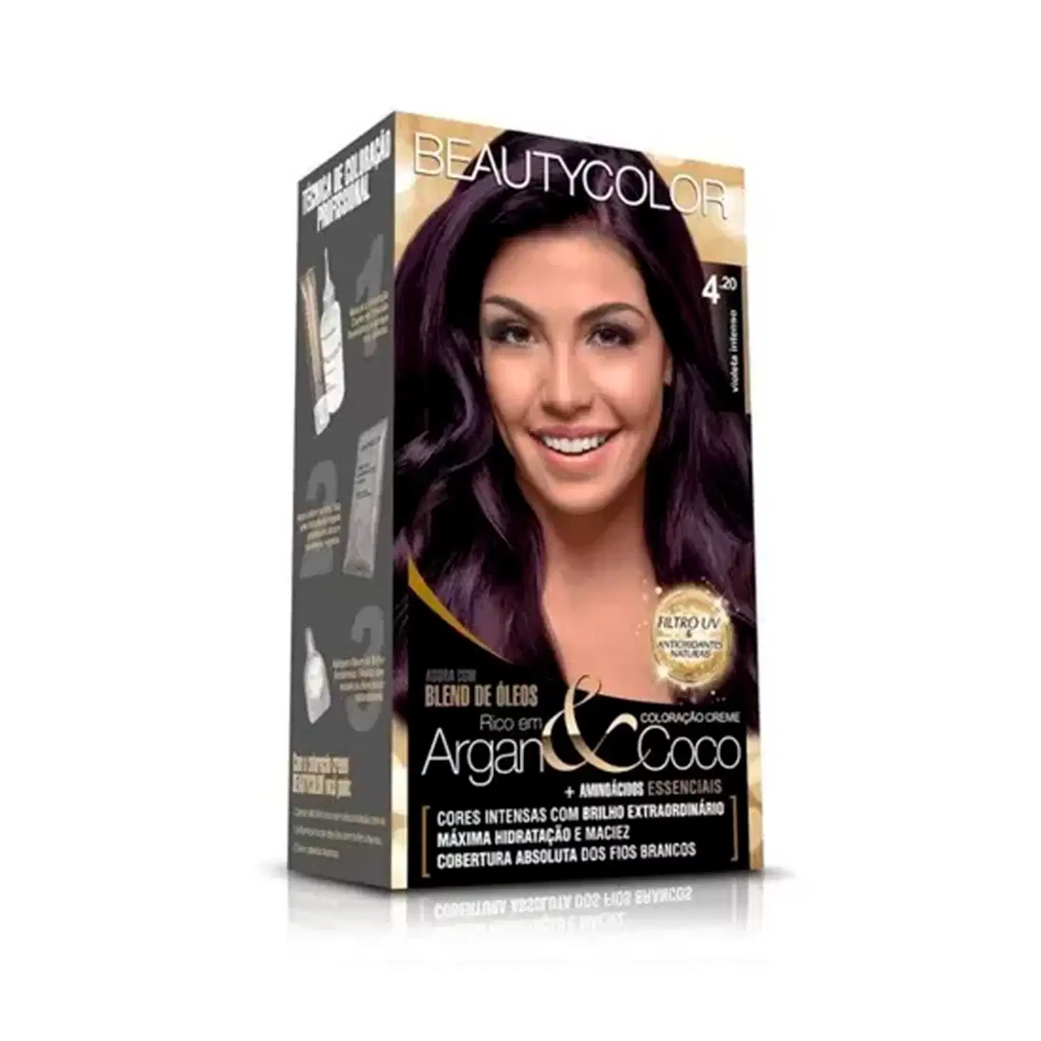 Tintura Beauty Color Kit 4.20 Castanho Violeta Intenso